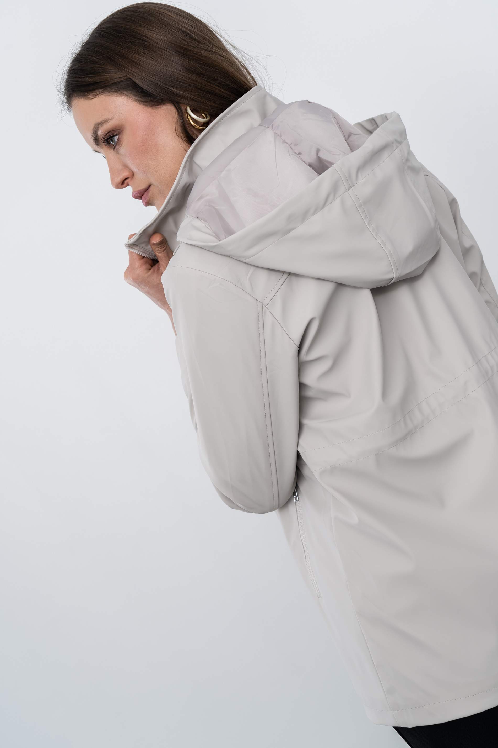 CORTAVIENTOS DOBLE CORCHETE BEIGE