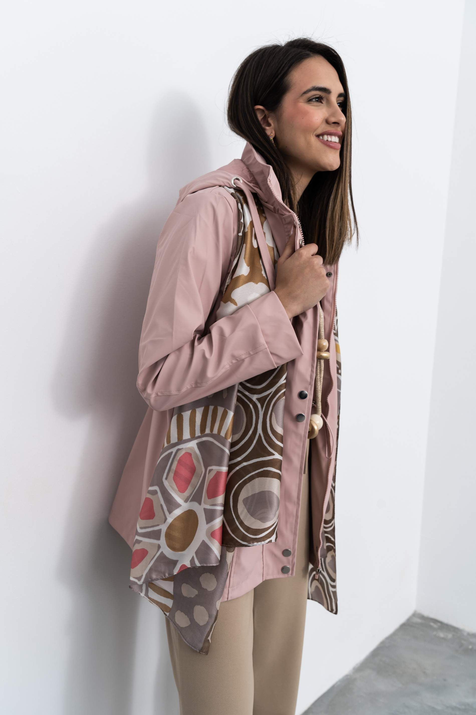 CORTAVIENTOS DOBLE CORCHETE ROSA