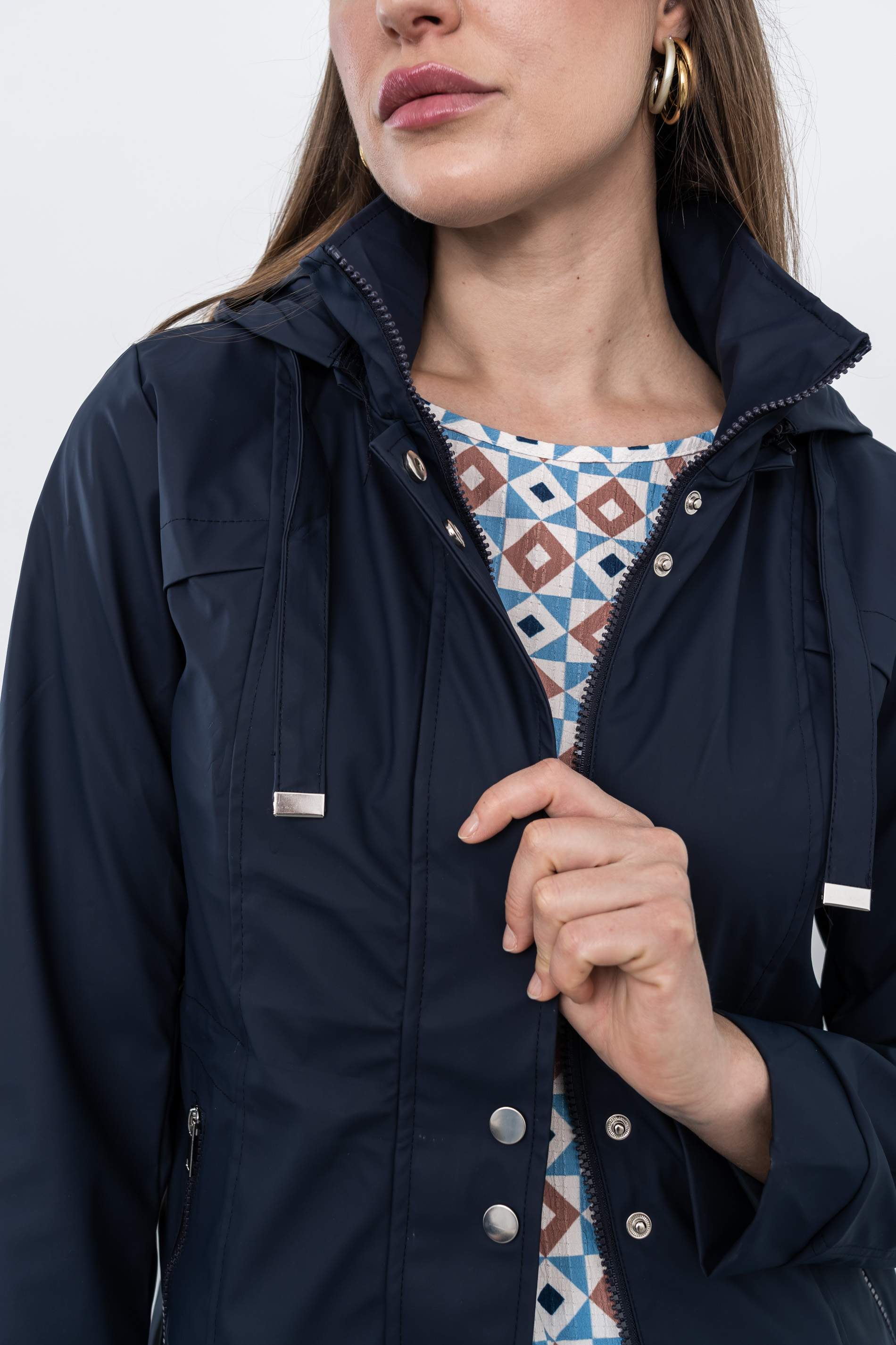 CORTAVIENTOS DOBLE CORCHETE MARINO