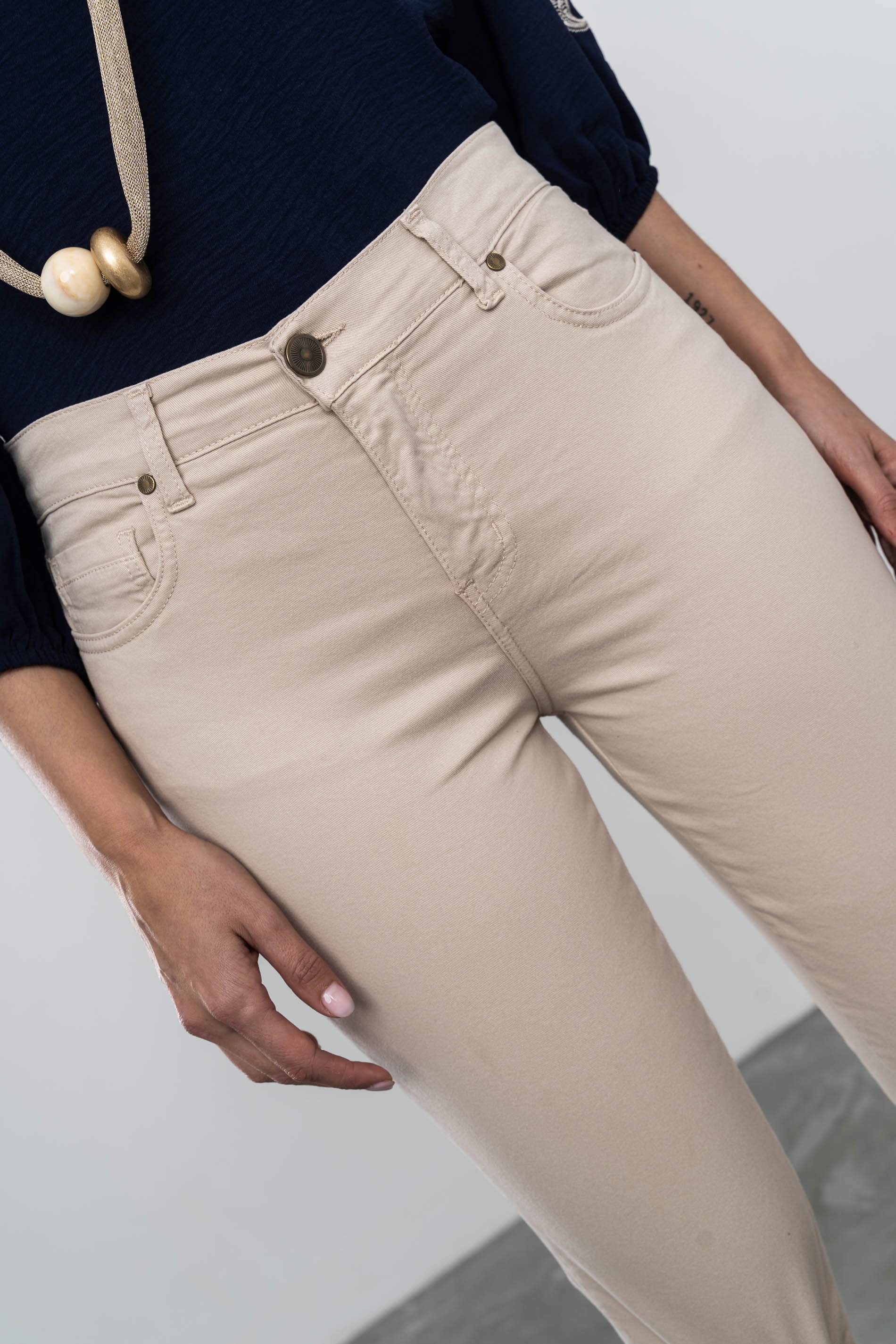 PANTALÓN 5 BOLSILLOS BEIGE