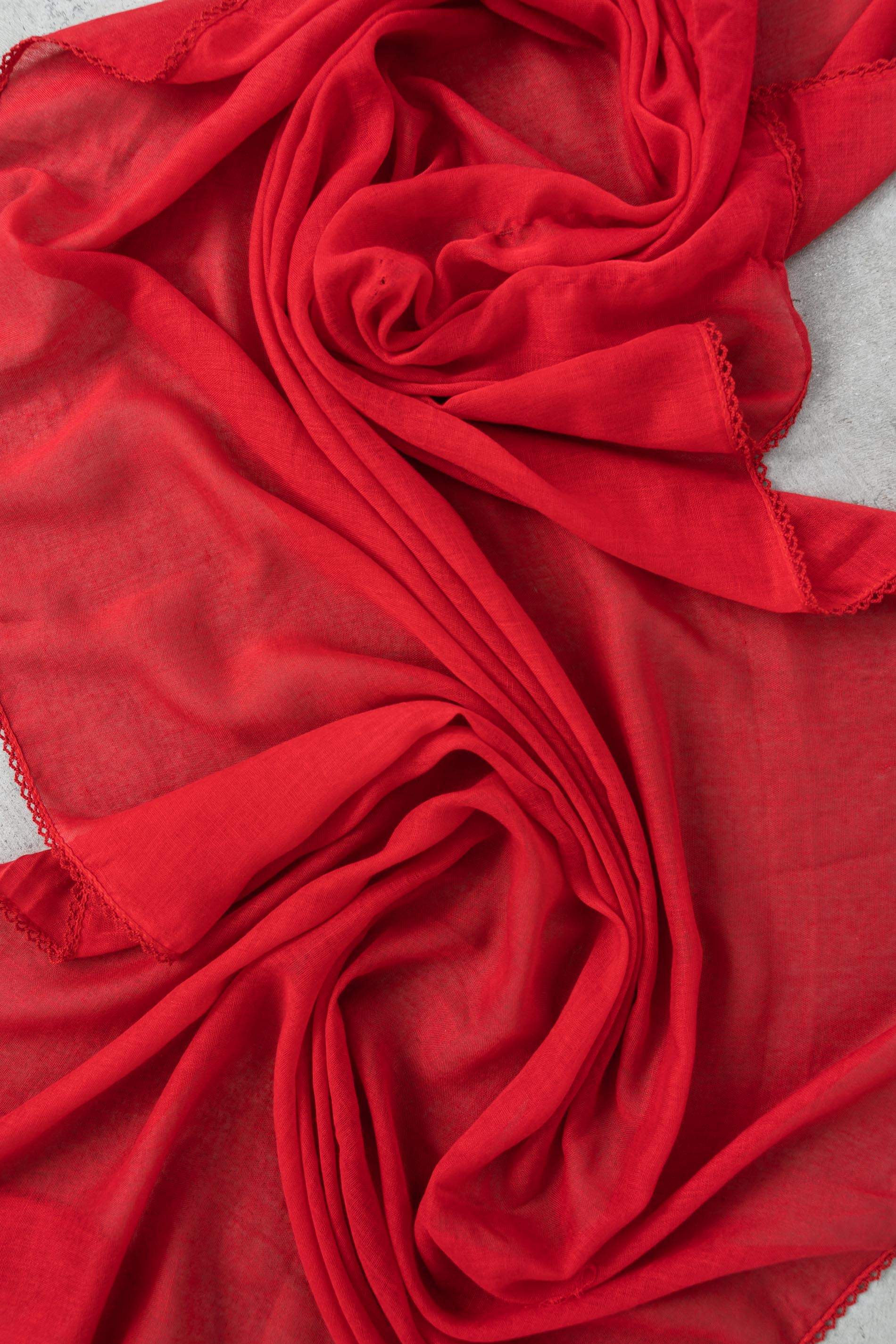FOULARD POMPONES ROJO