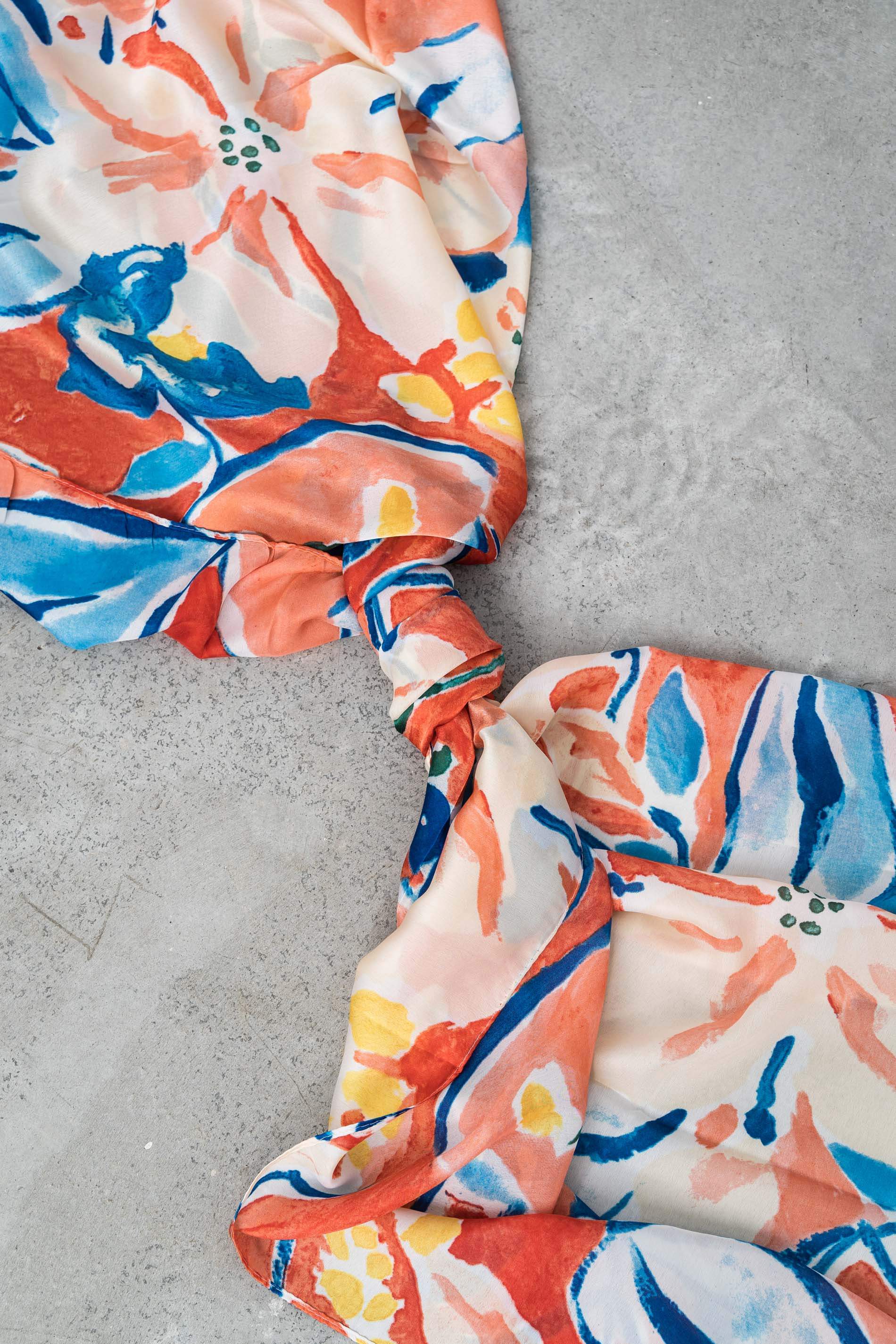 FOULARD EFECTO SEDA ACUARELAS