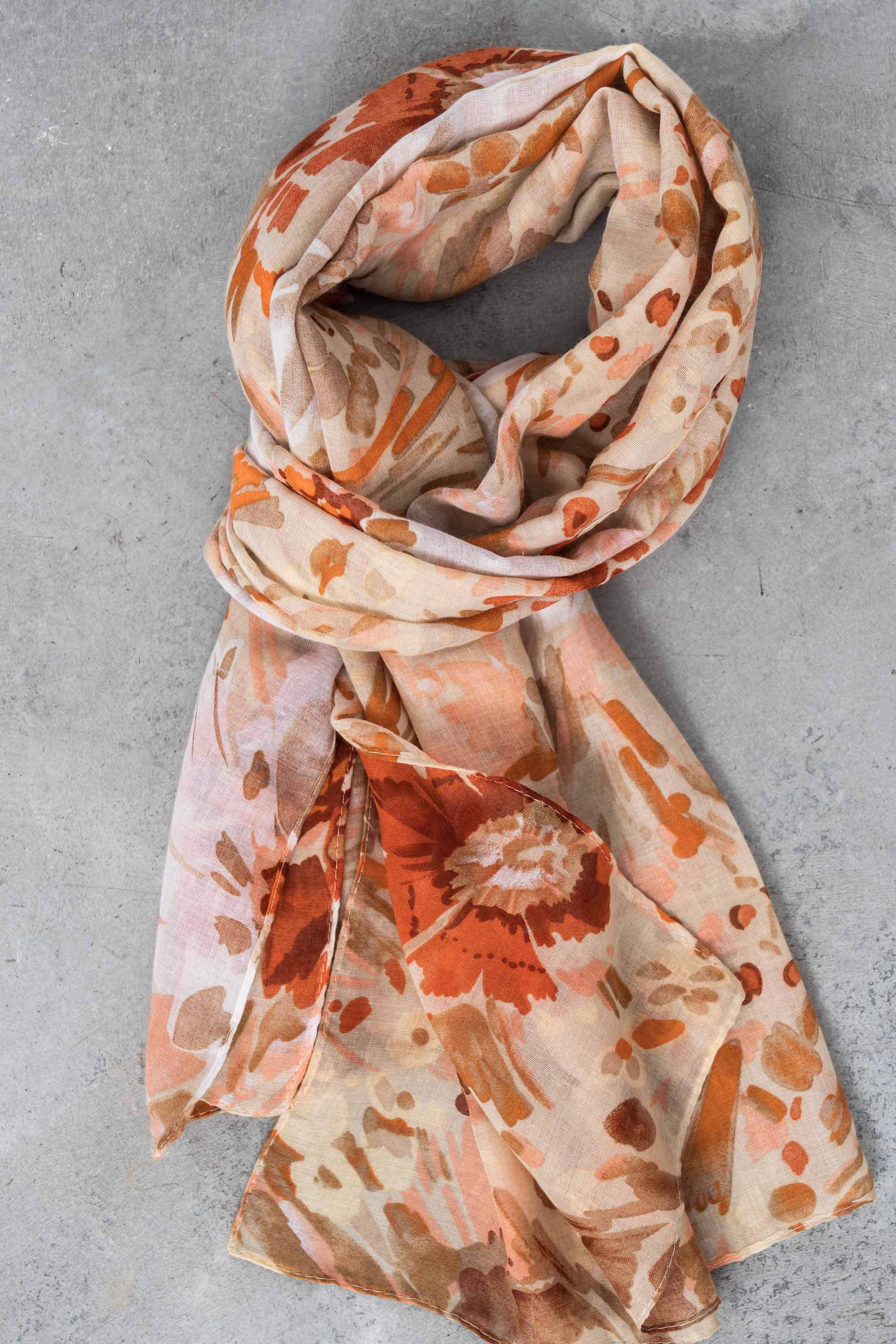 FOULARD FLOR TRAZOS