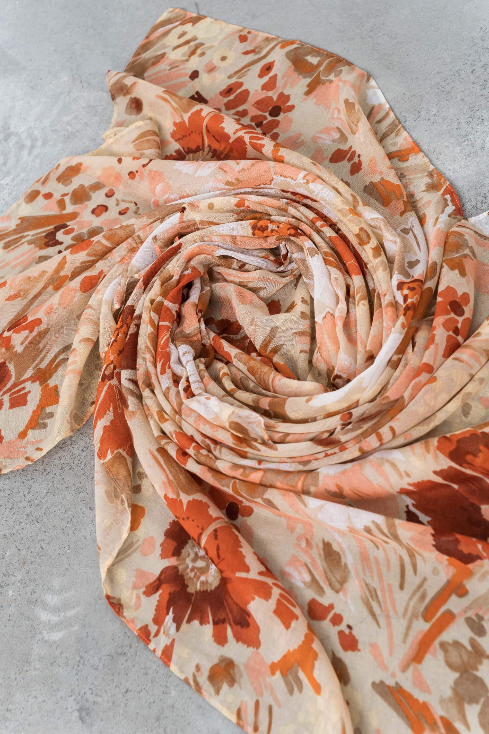FOULARD FLOR TRAZOS