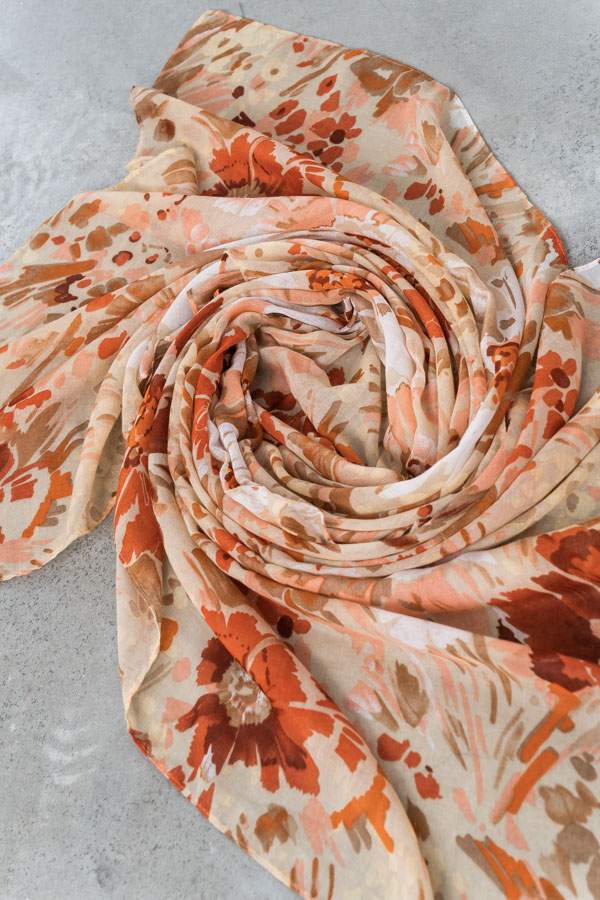 FOULARD FLOR TRAZOS
