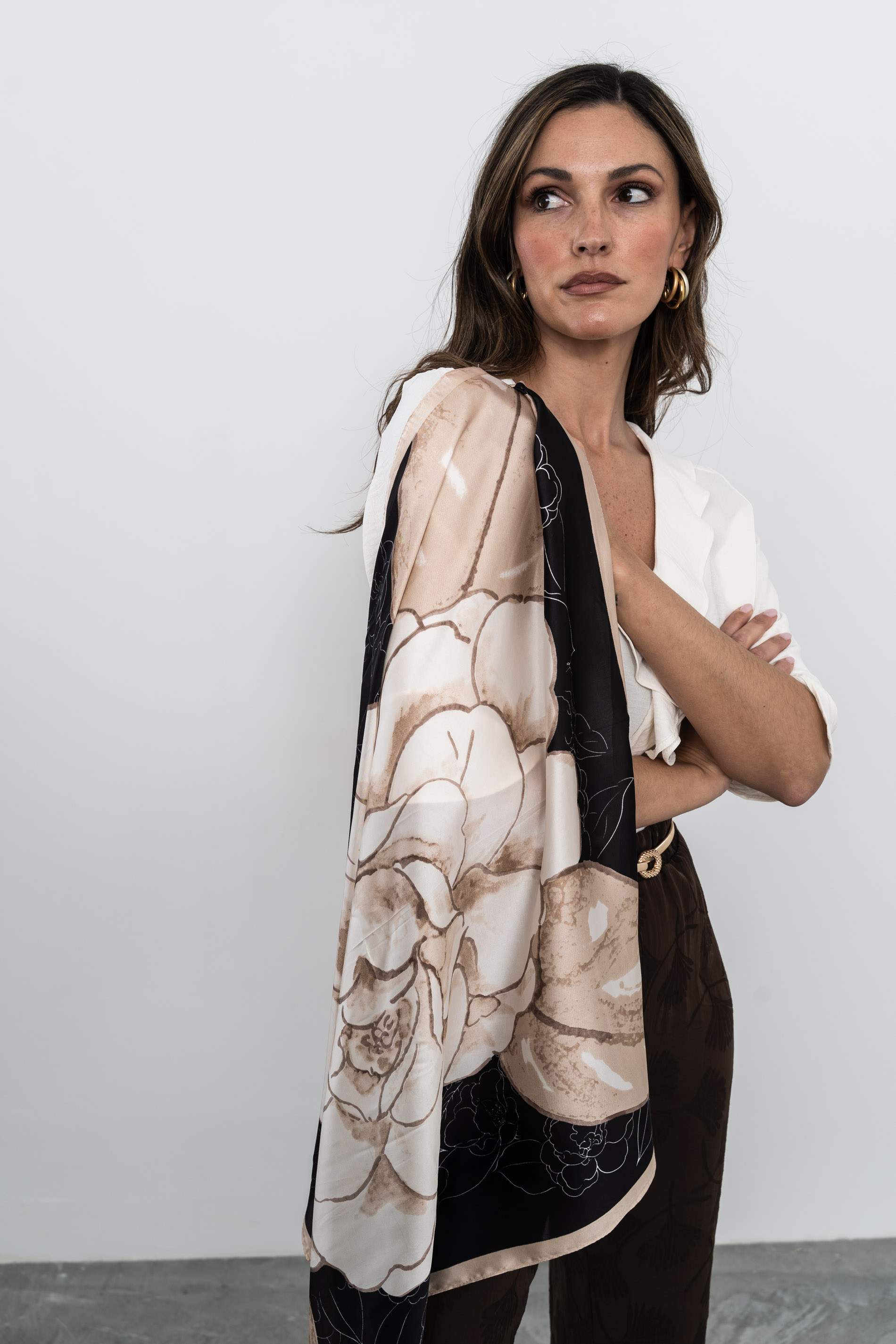 PAÑUELO EFECTO SEDA BICOLOR