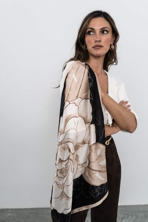 PAÑUELO EFECTO SEDA BICOLOR