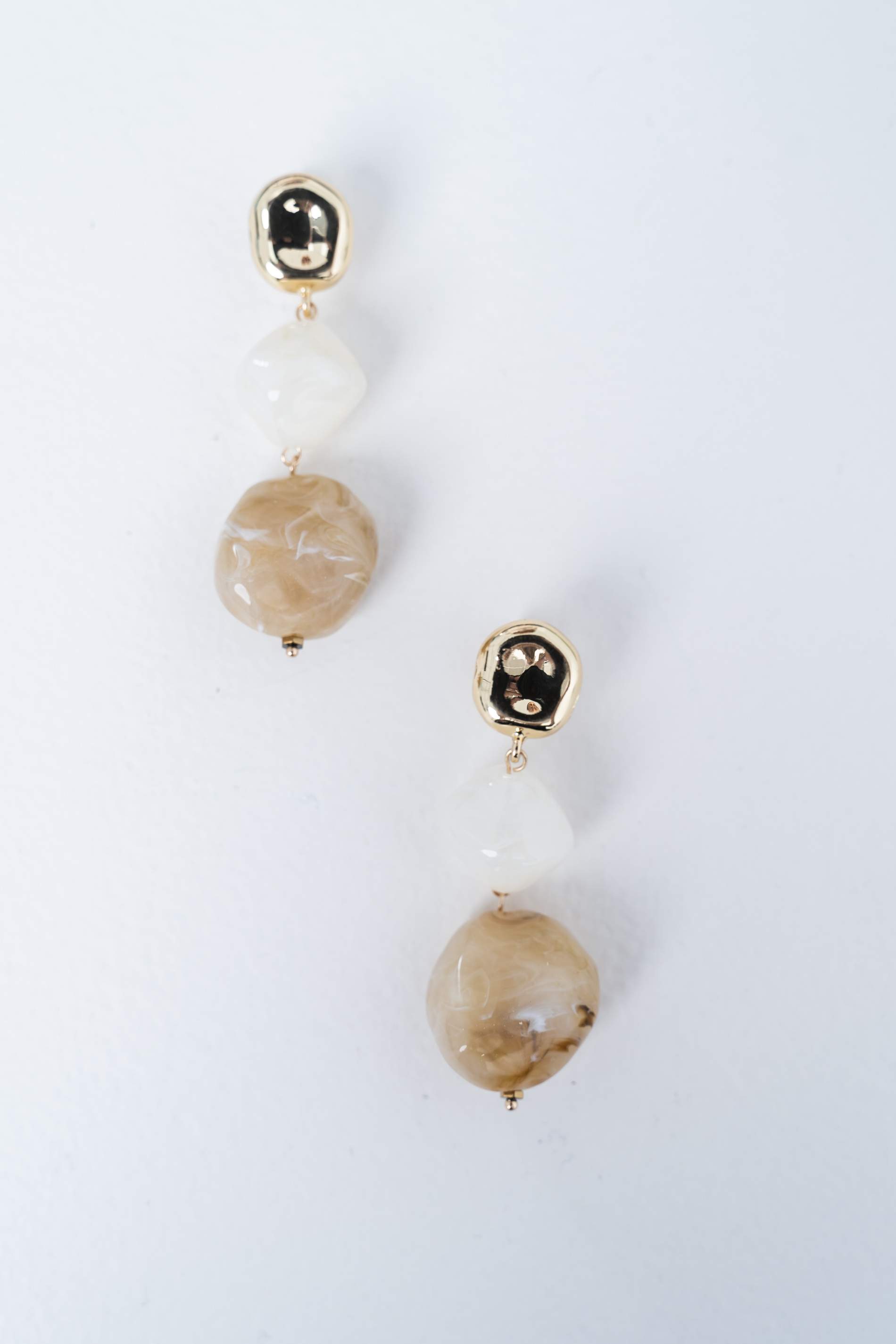 PENDIENTES PIEDRA MARMOLEADA