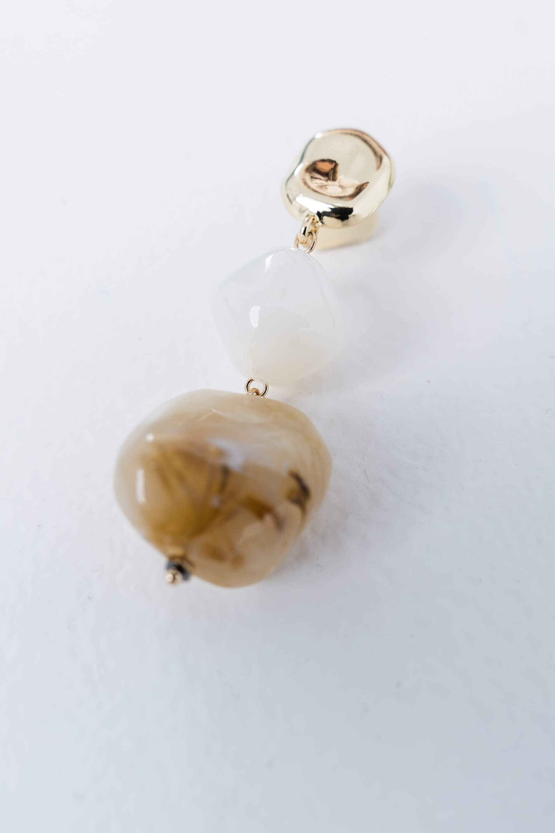 PENDIENTES PIEDRA MARMOLEADA
