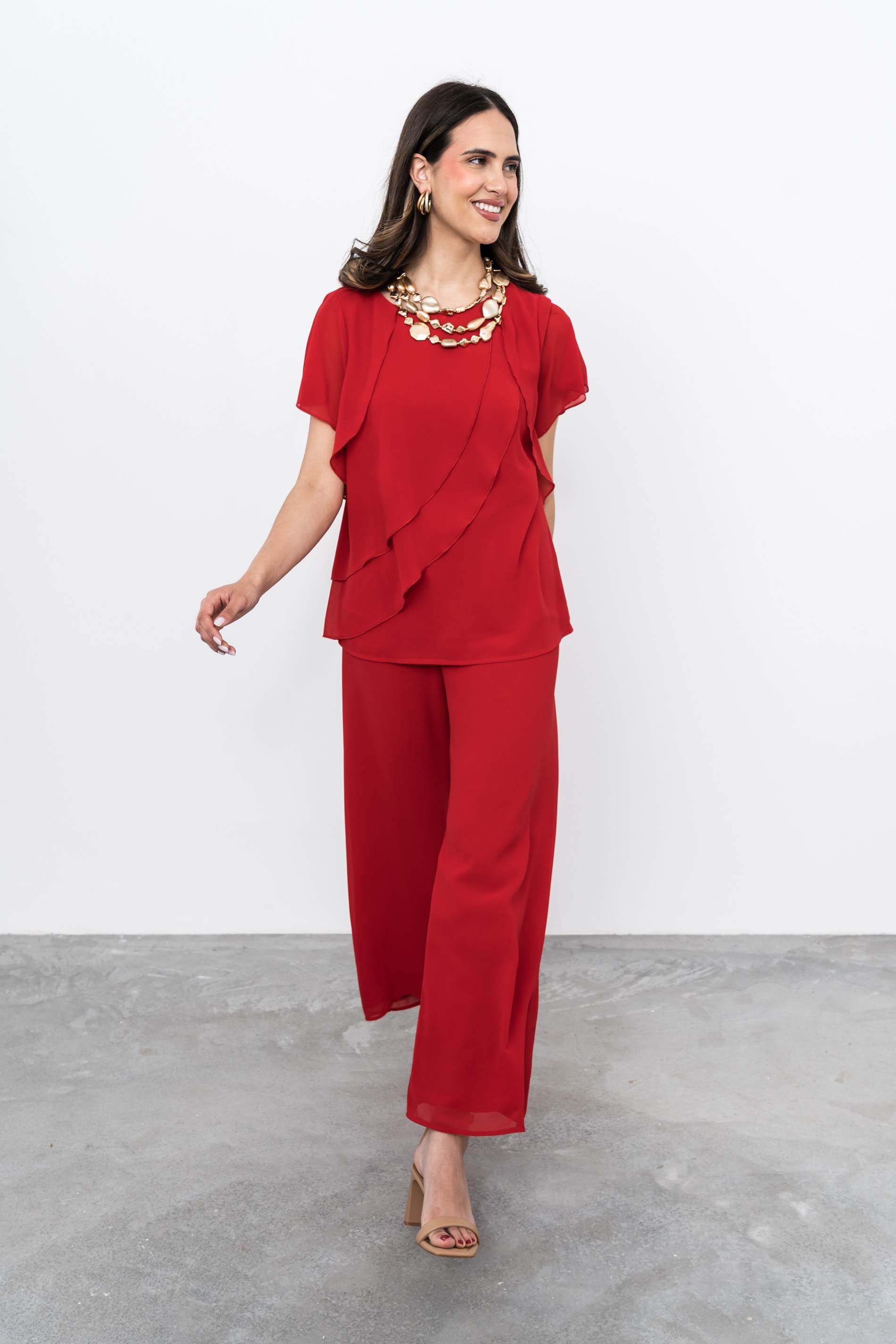 COLLAR TRIPLE PIEZAS DORADAS