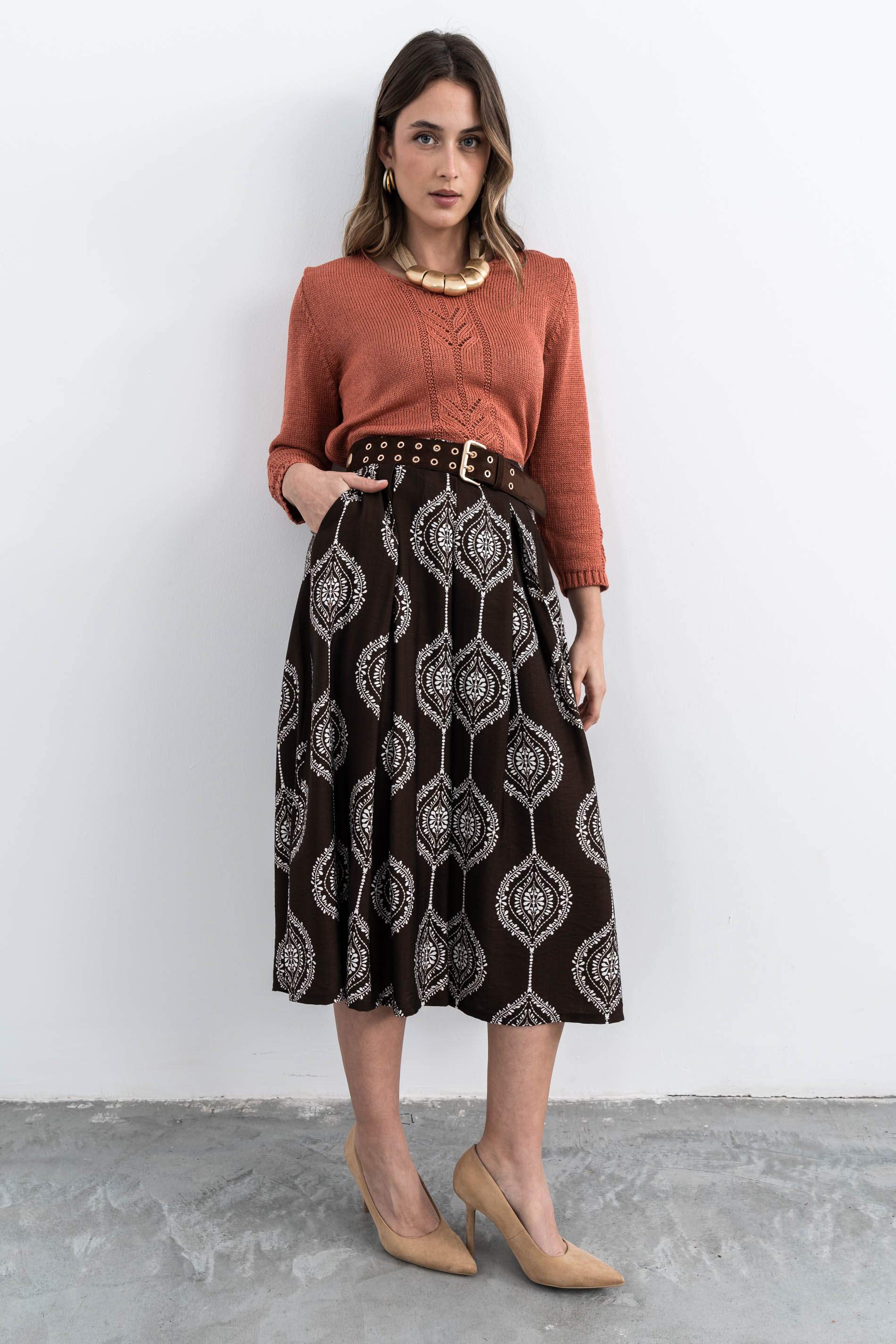 JERSEY TRENZADO CENTRAL TEJA