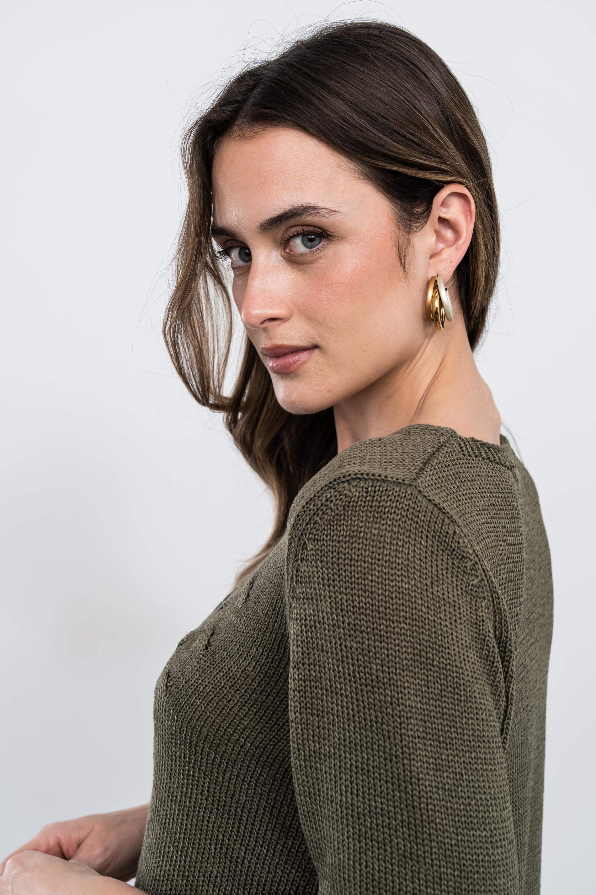 JERSEY ESPIGA CALADOS KAKI