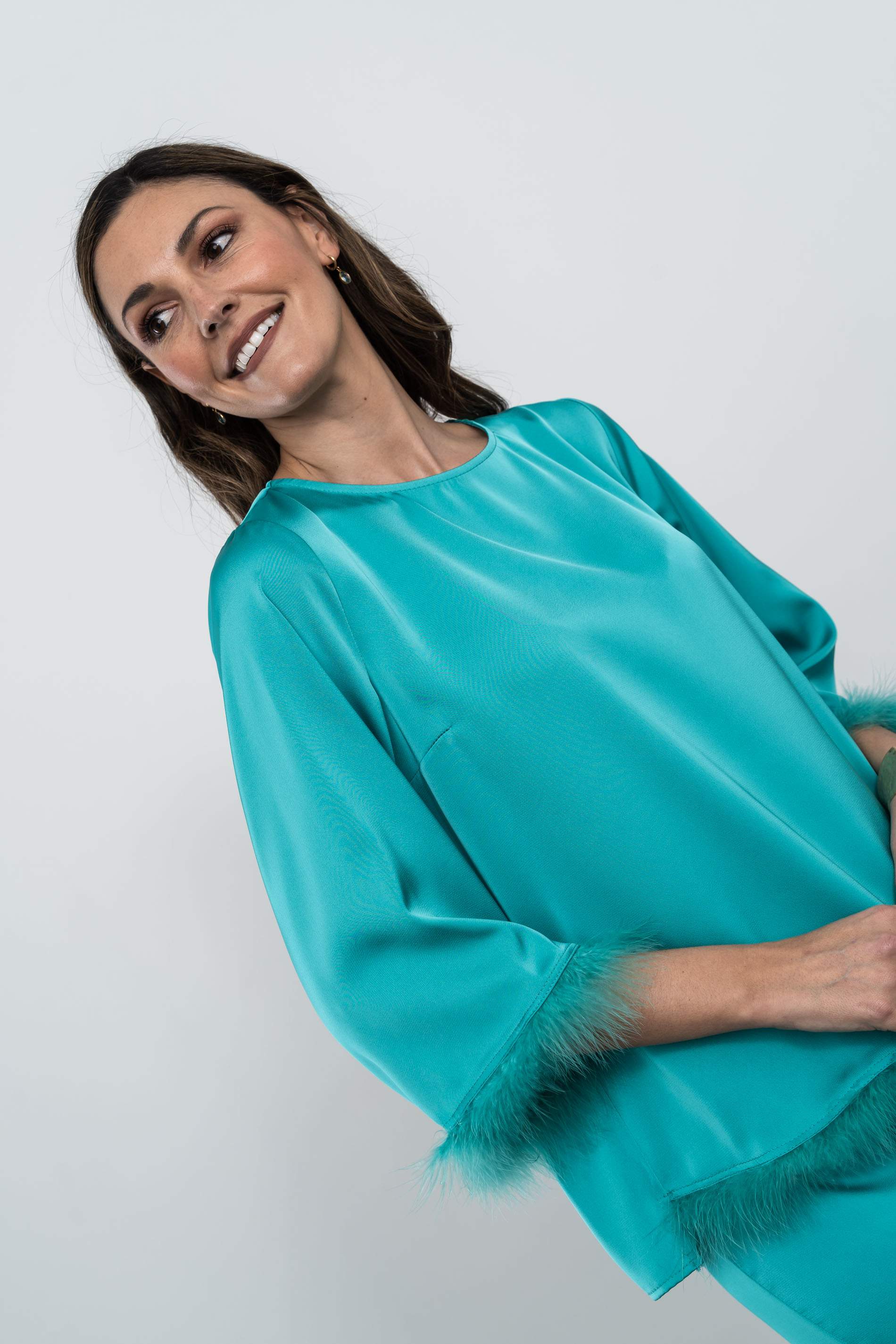 PENDIENTE CRISTAL AGUA