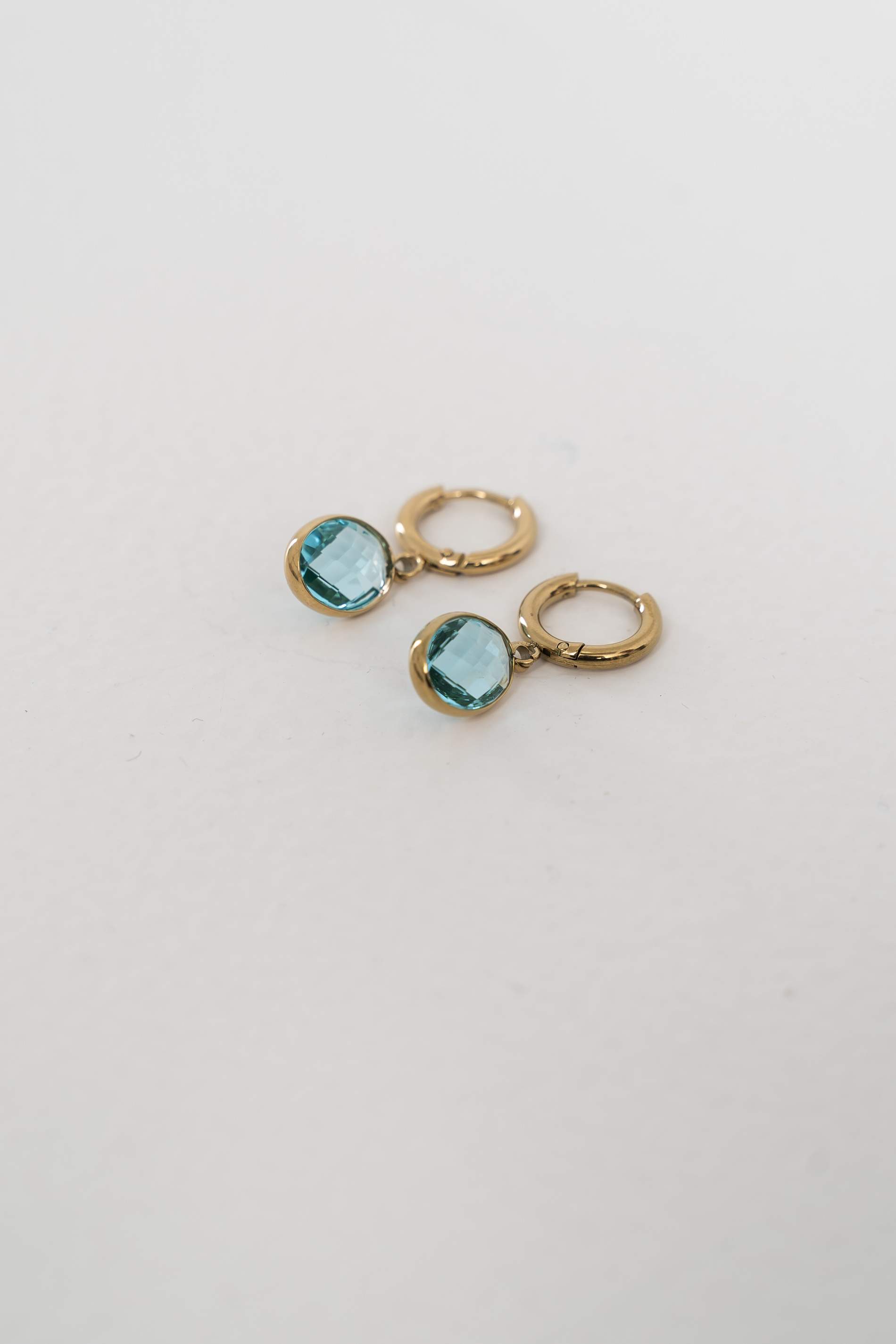 PENDIENTE CRISTAL AGUA