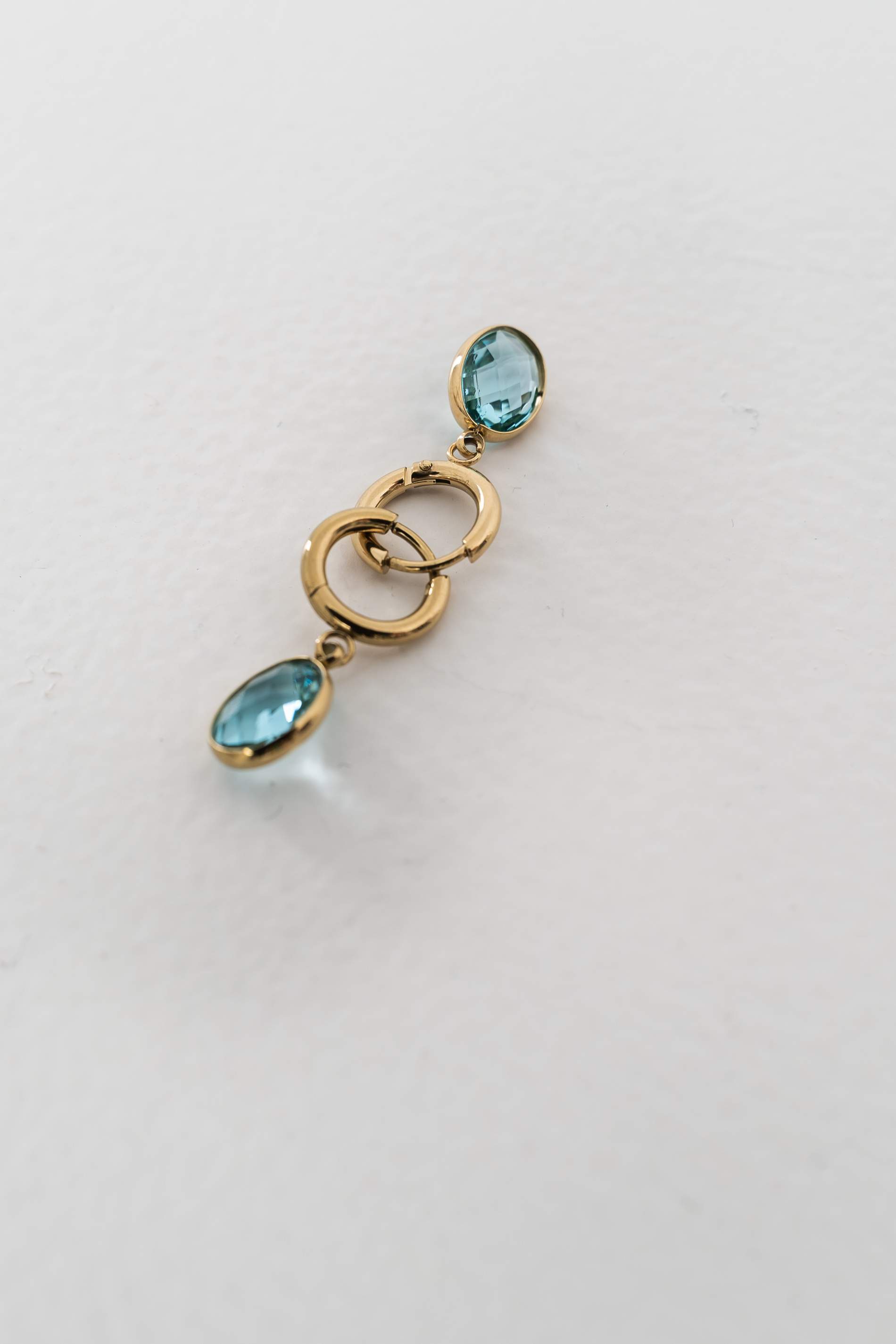 PENDIENTE CRISTAL AGUA