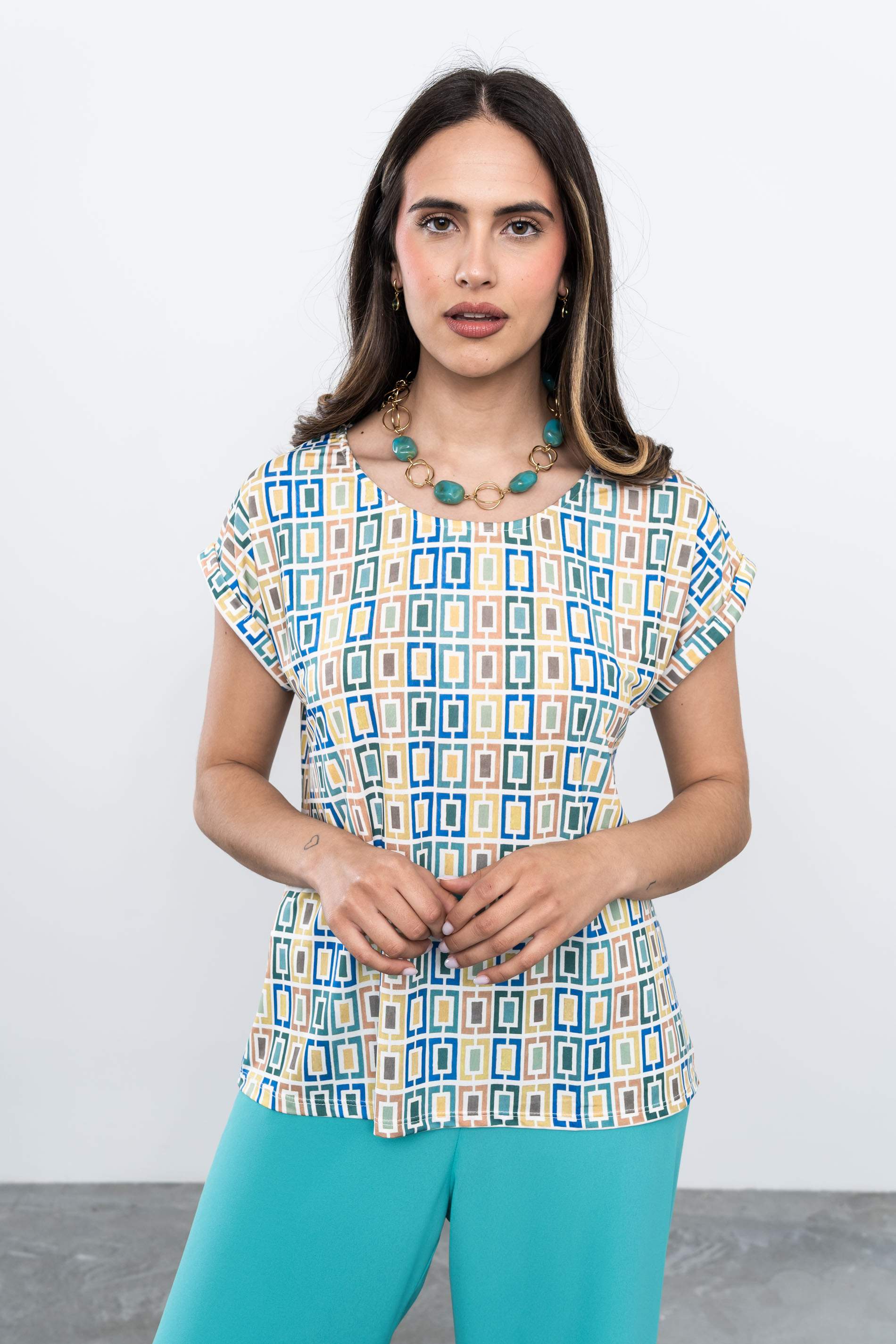 CAMISETA CUADROS M/VUELTA