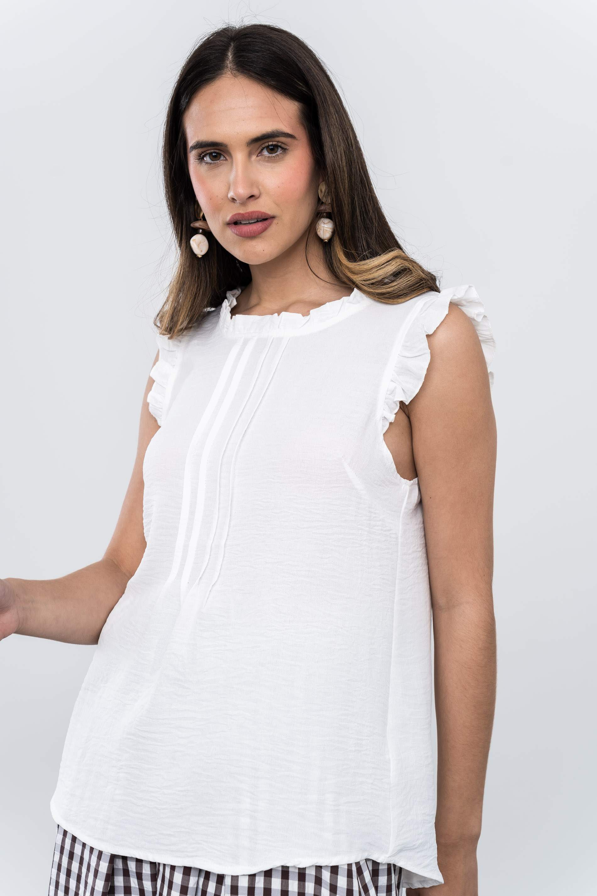 BLUSA VOLANTITO SISAS CRUDO