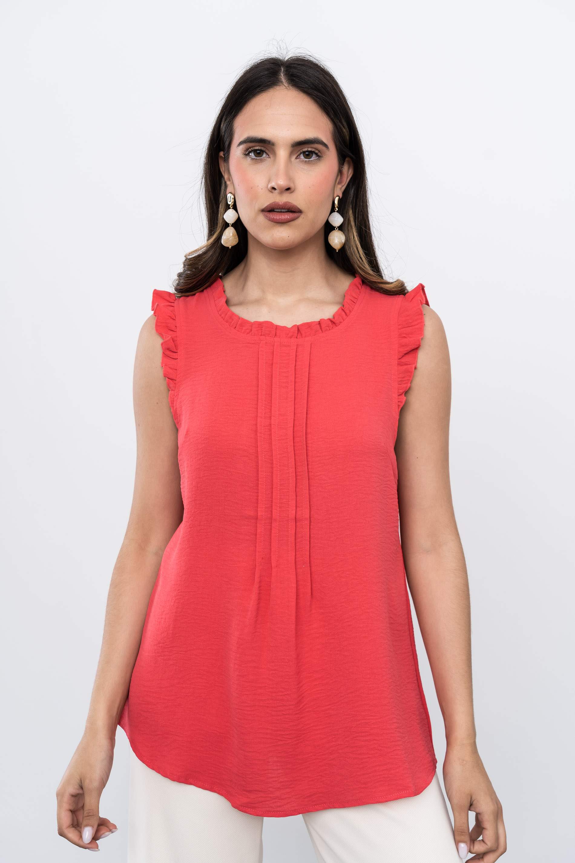 BLUSA VOLANTITO SISAS FRESA