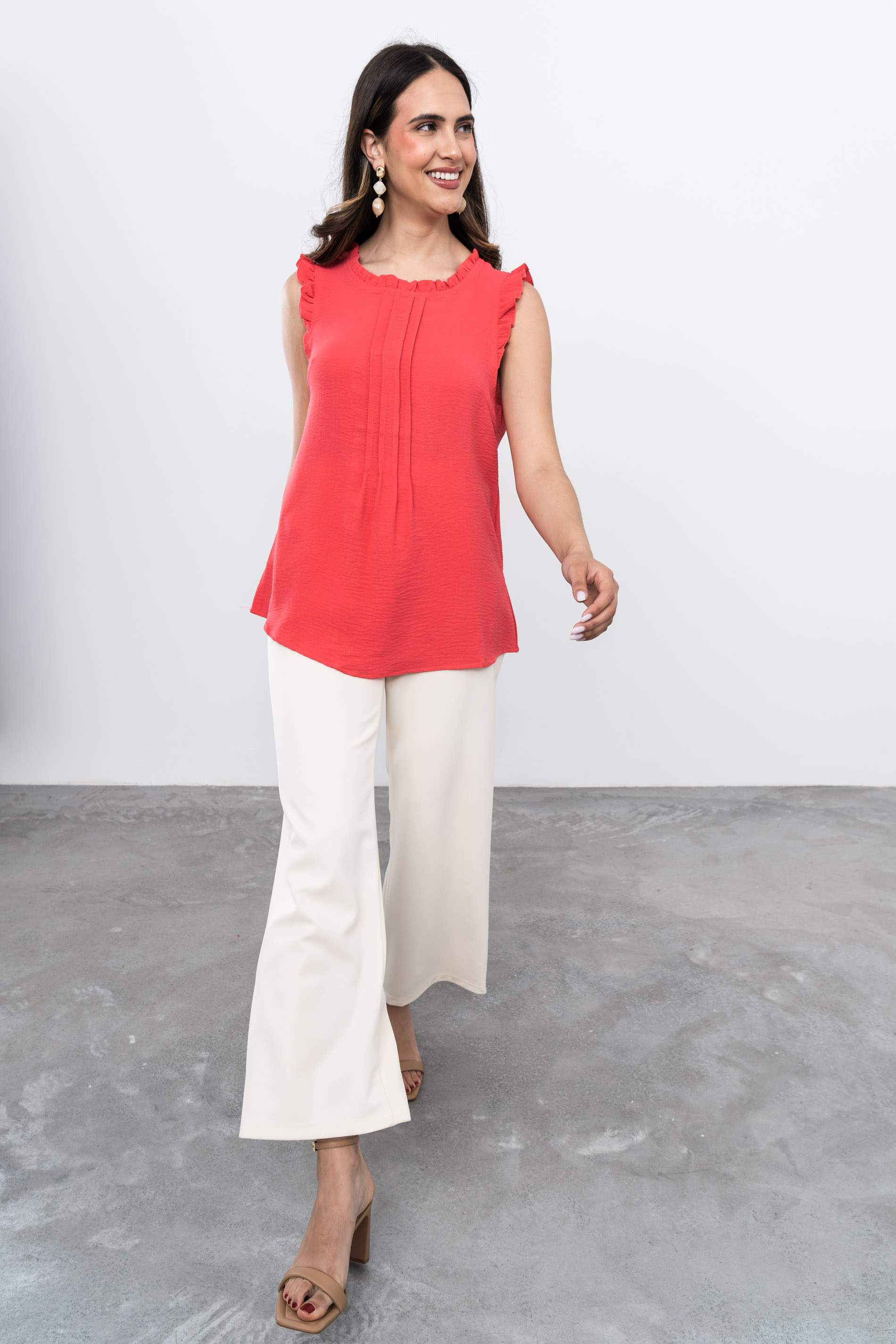 BLUSA VOLANTITO SISAS FRESA