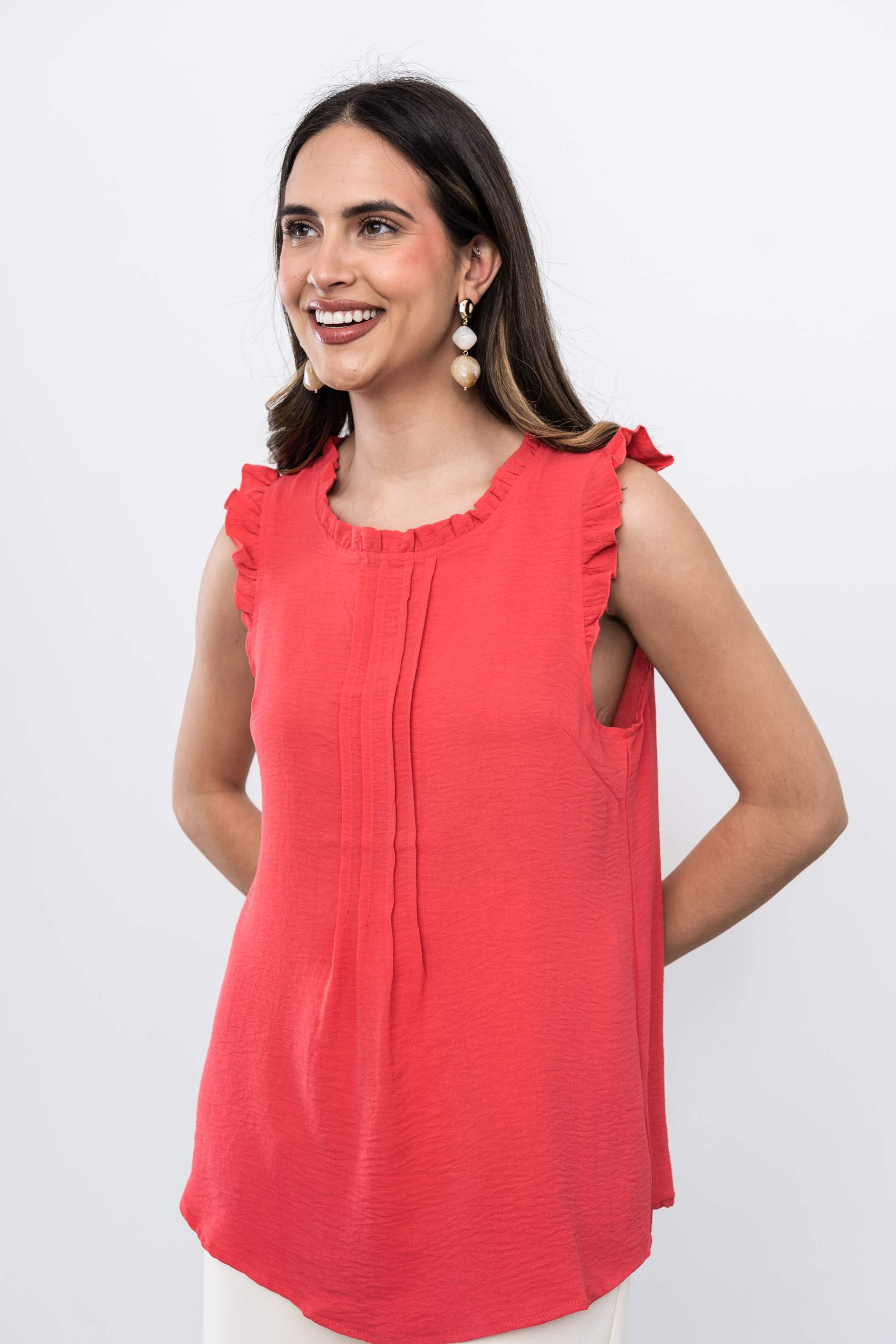 BLUSA VOLANTITO SISAS FRESA