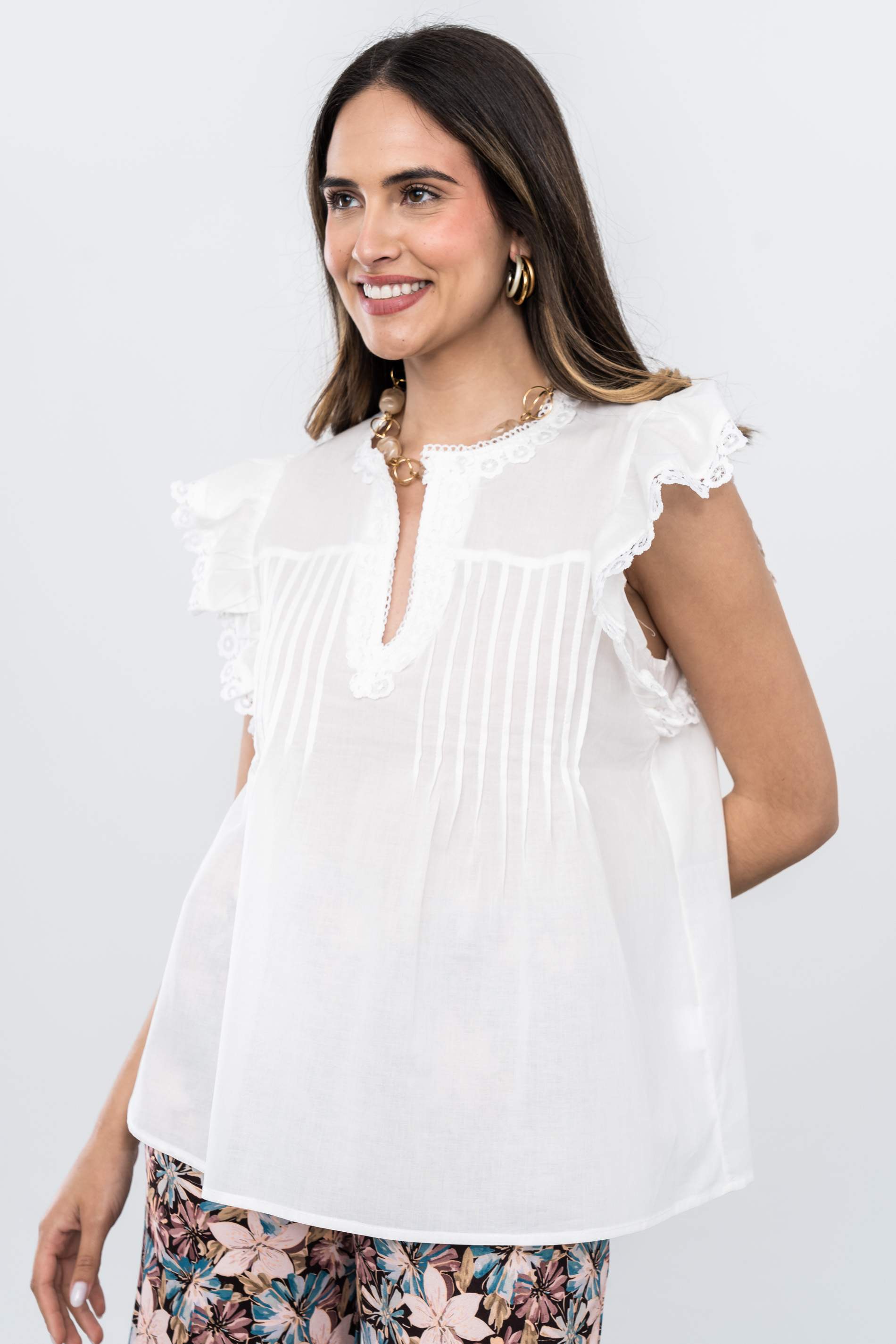 BLUSA VOLANTES MANGA