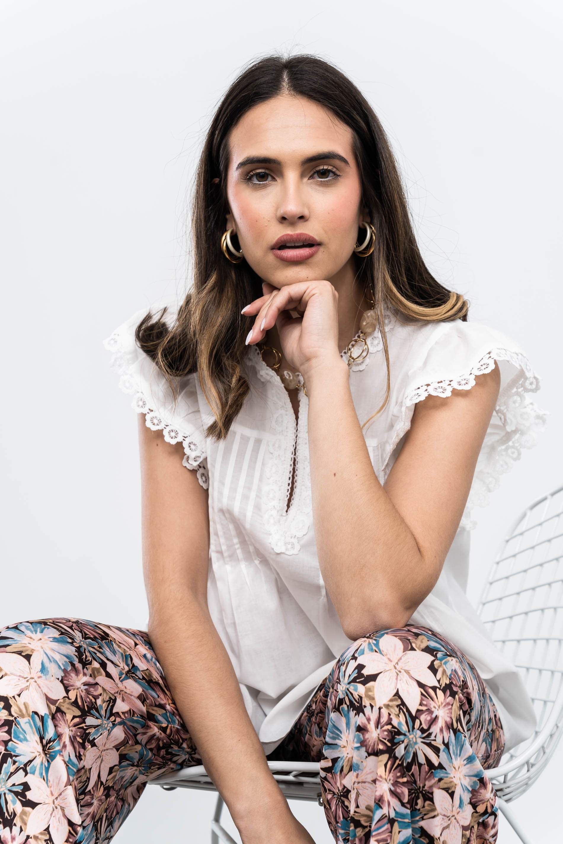 BLUSA VOLANTES MANGA