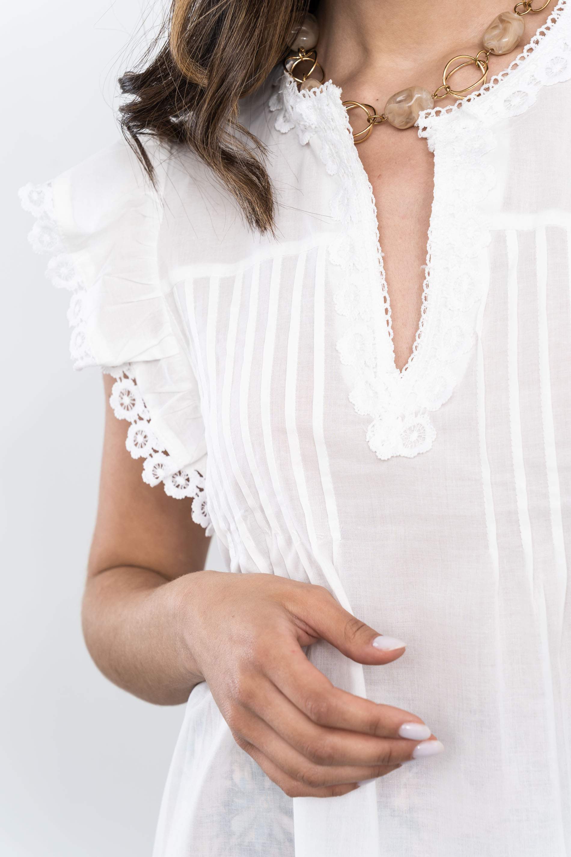 BLUSA VOLANTES MANGA