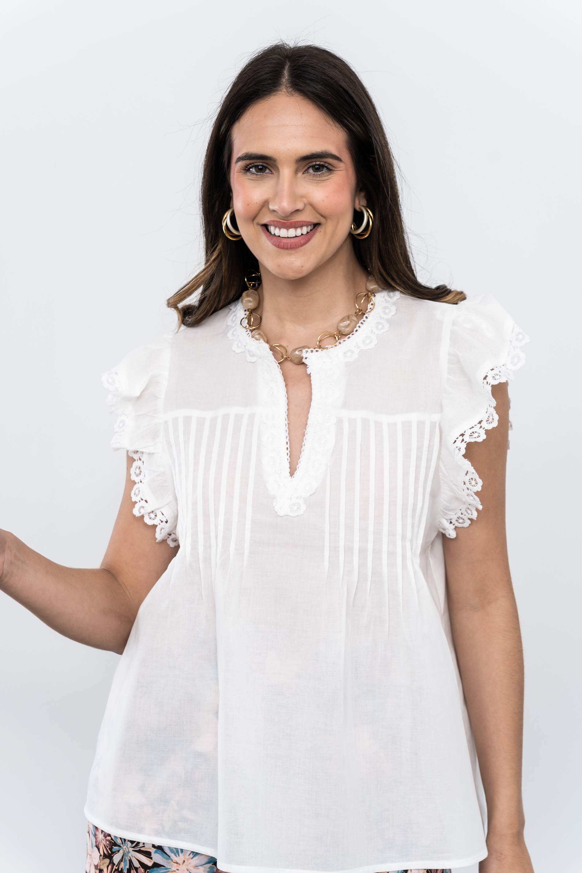 BLUSA VOLANTES MANGA