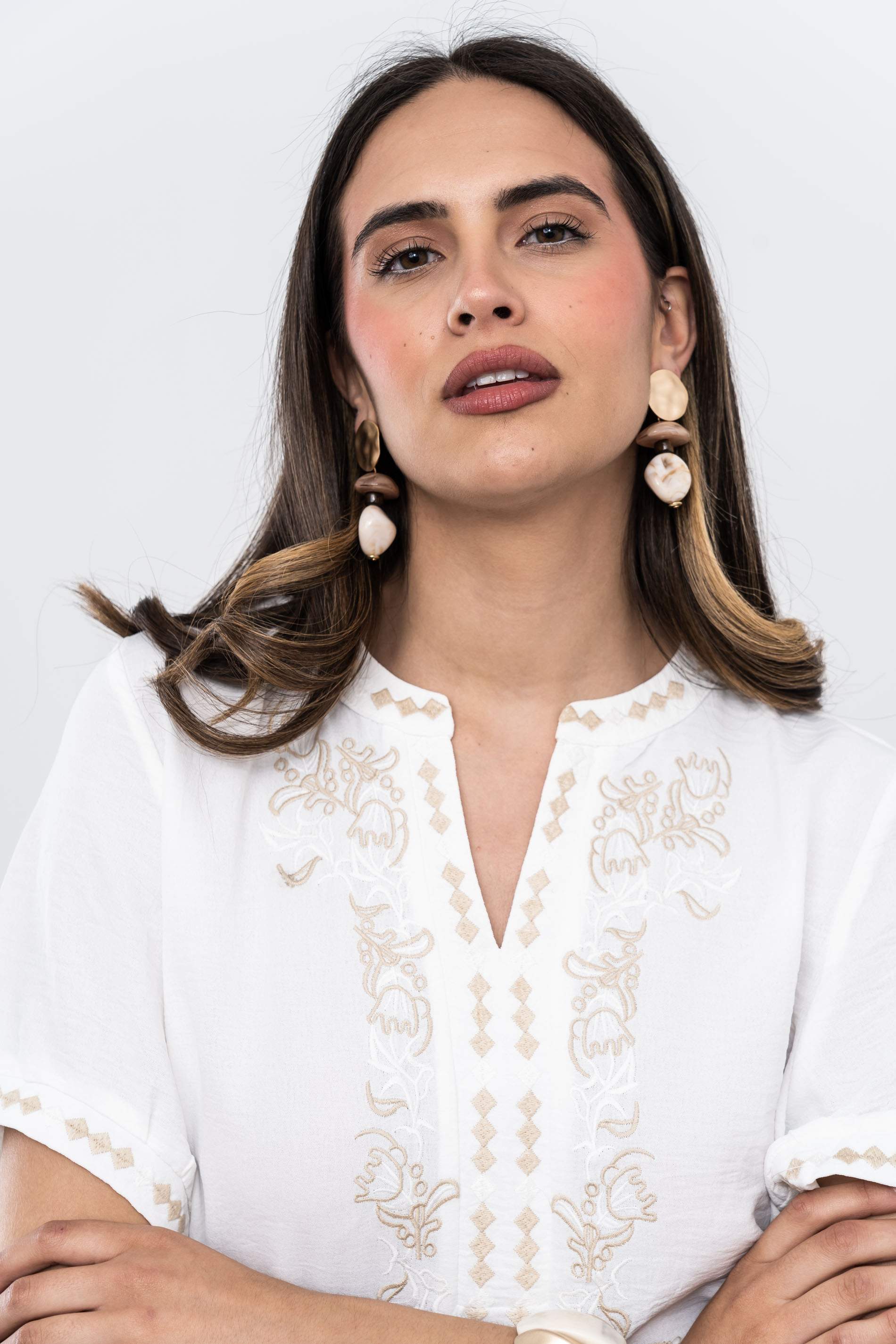 BLUSA ROMBITOS BORDADA 