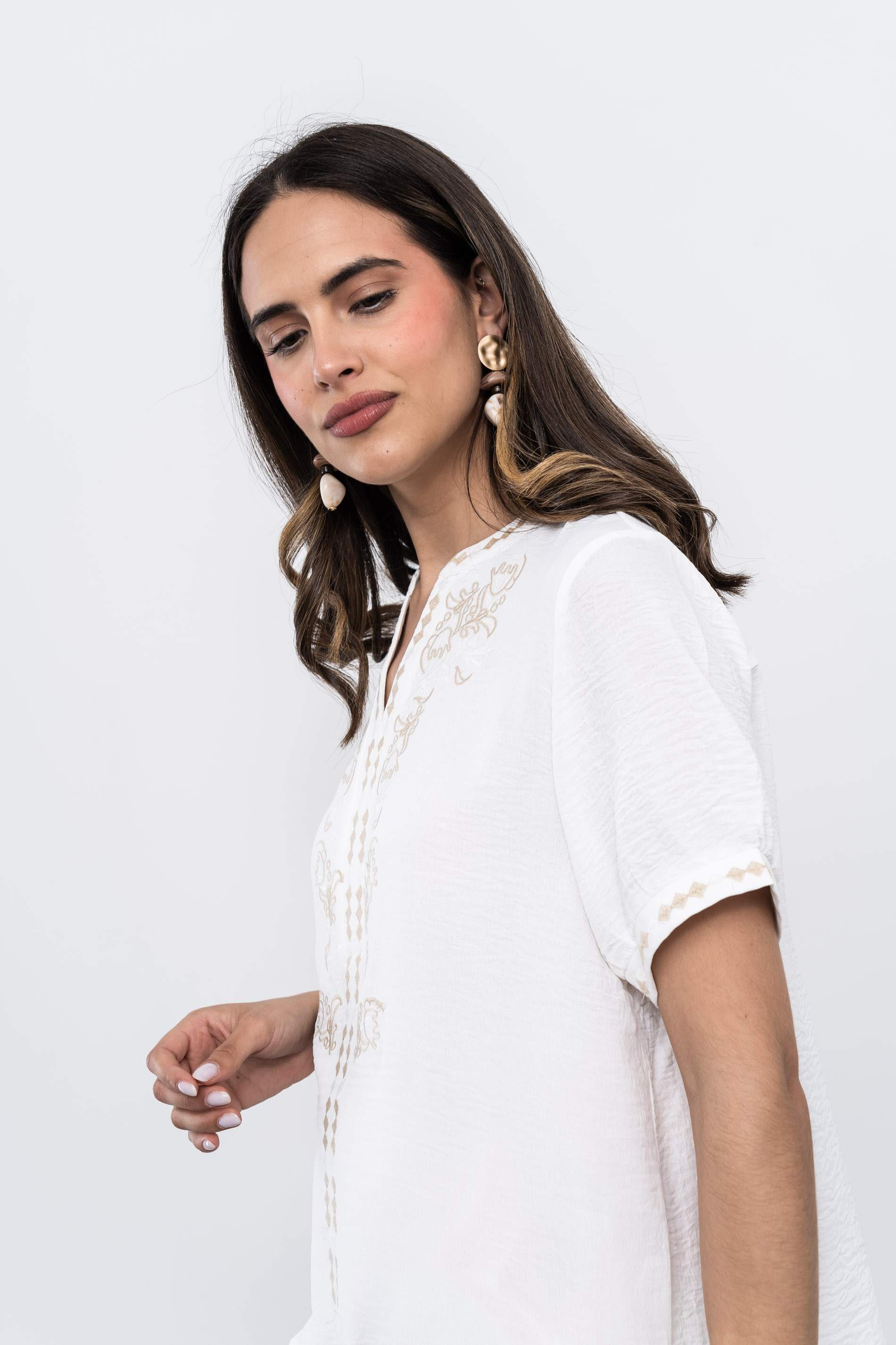 BLUSA ROMBITOS BORDADA 