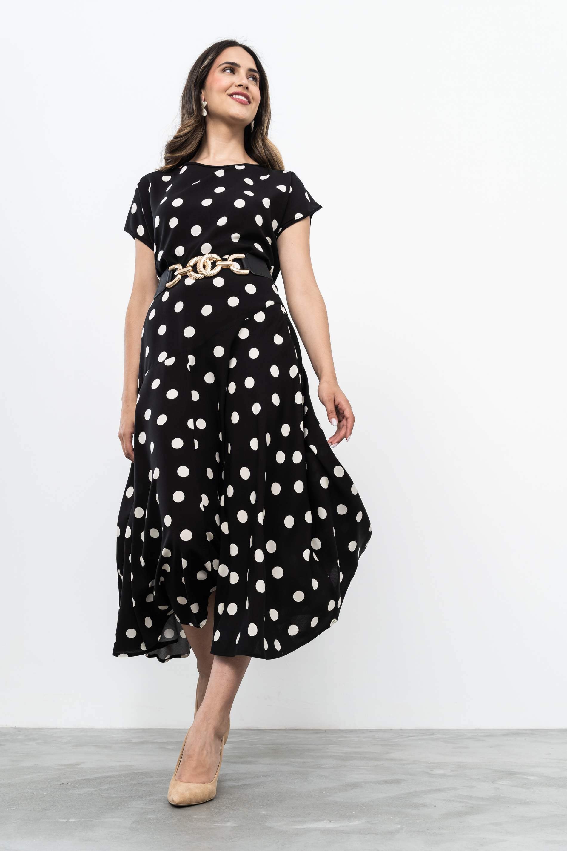 BLUSA TOPOS NEGRO