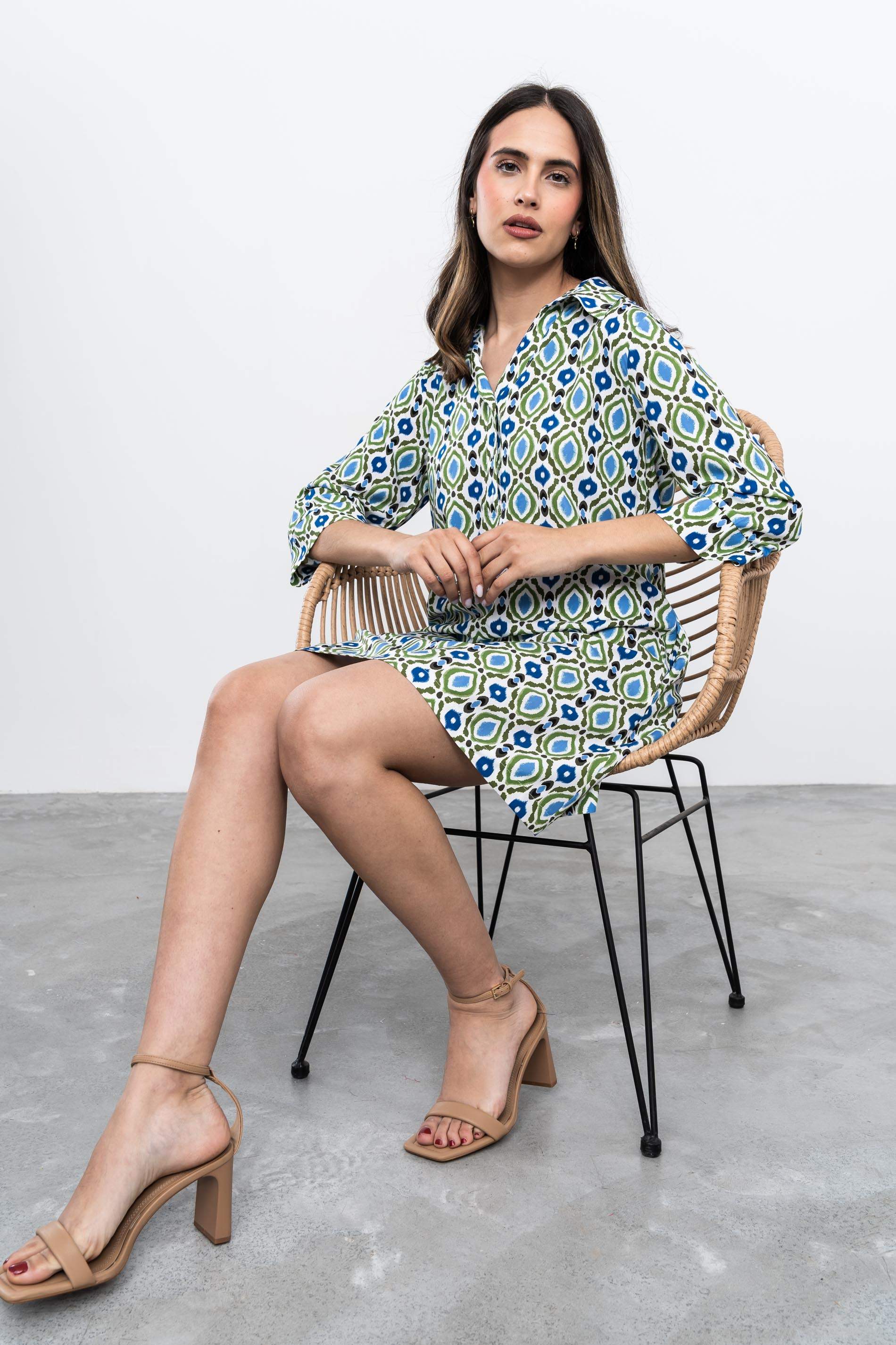 VESTIDO CAMISERO ESTAMPADO