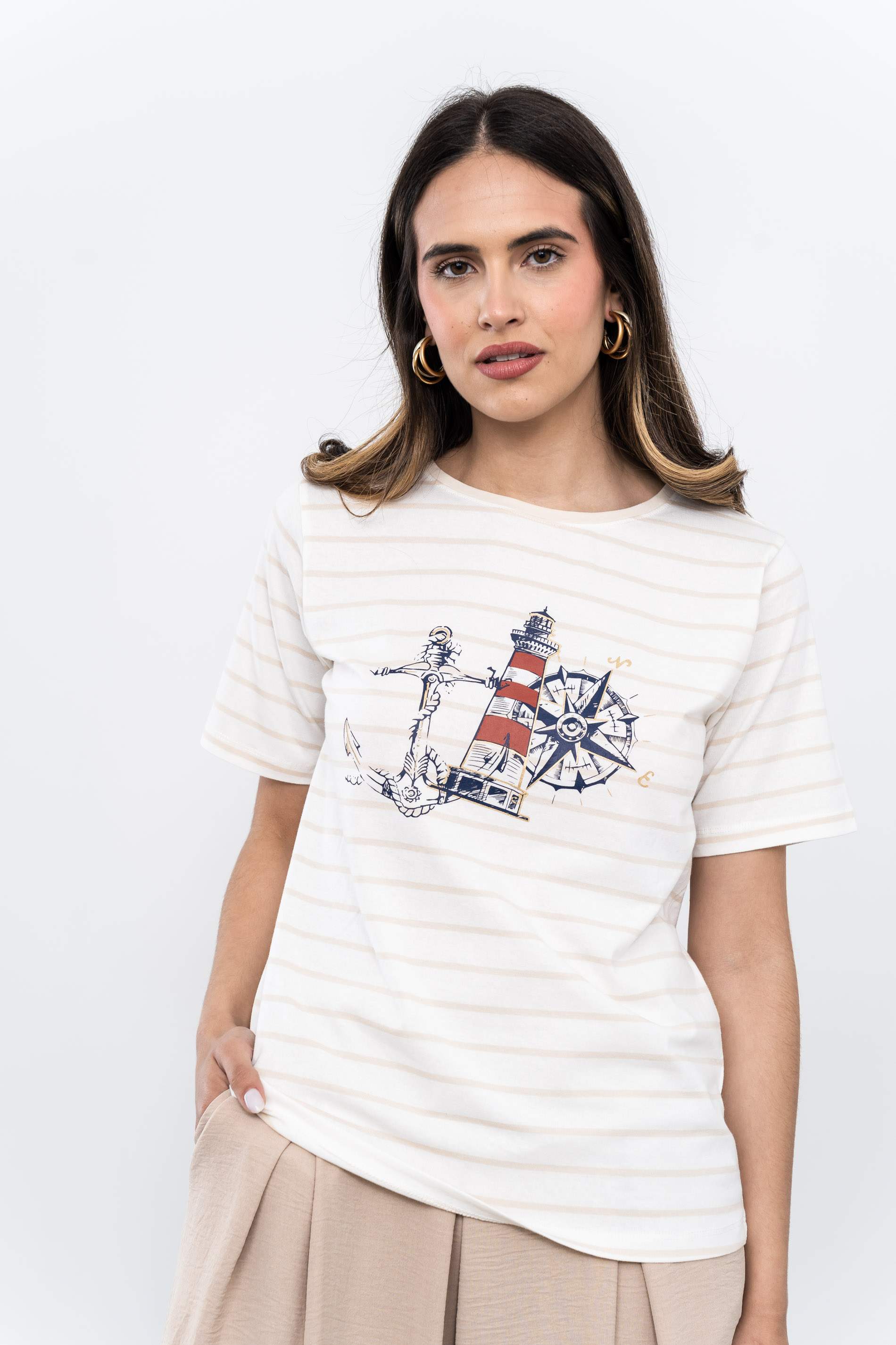 CAMISETA RAYAS BARCO ARENA