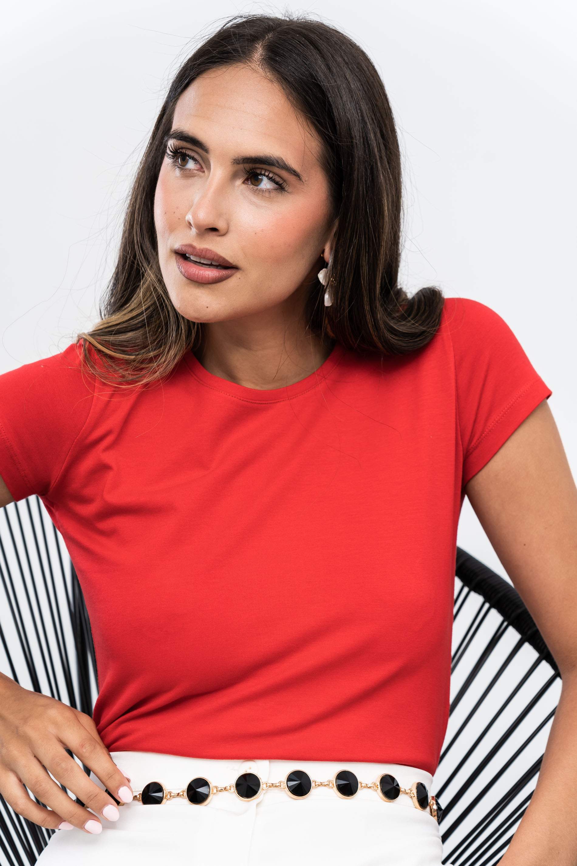 CAMISETA BÁSICA M/C ROJO