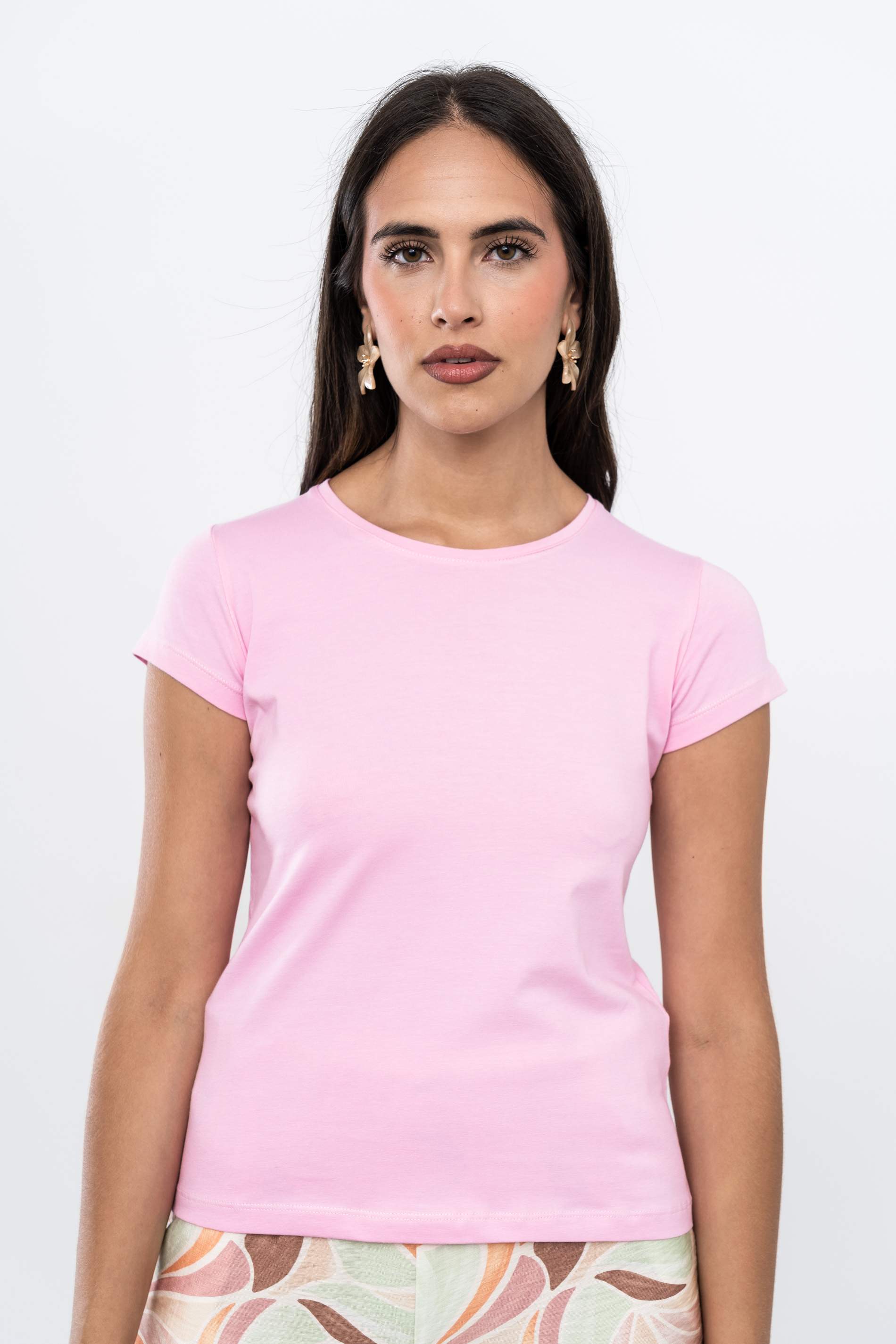 CAMISETA BÁSICA M/C ROSA 