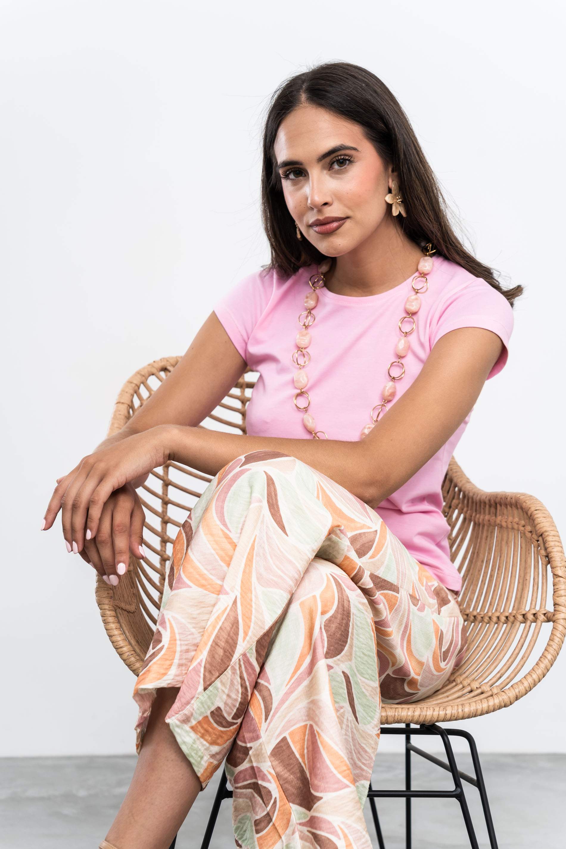 CAMISETA BÁSICA M/C ROSA 