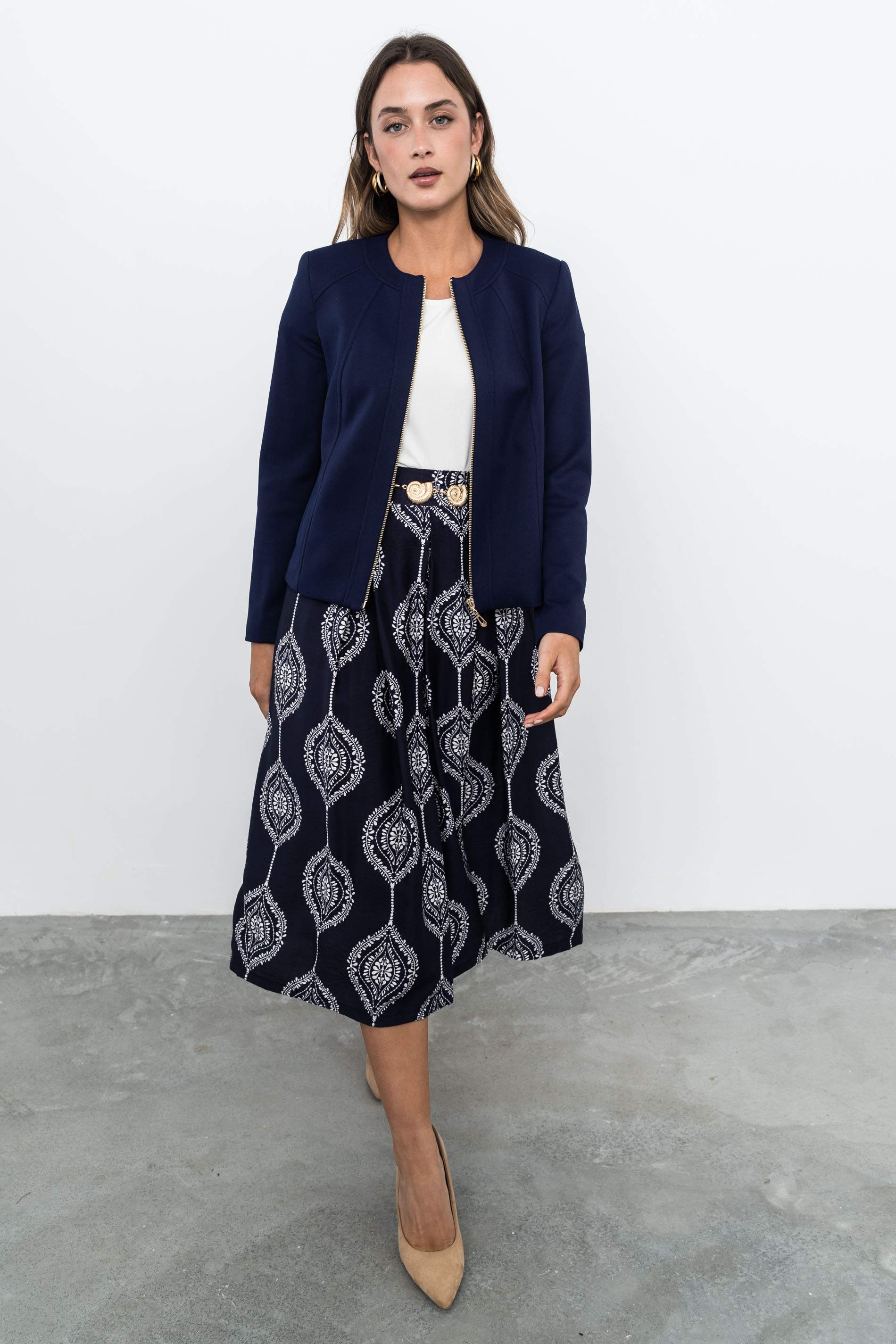 CHAQUETA CORTE CREMALLERA MARINO