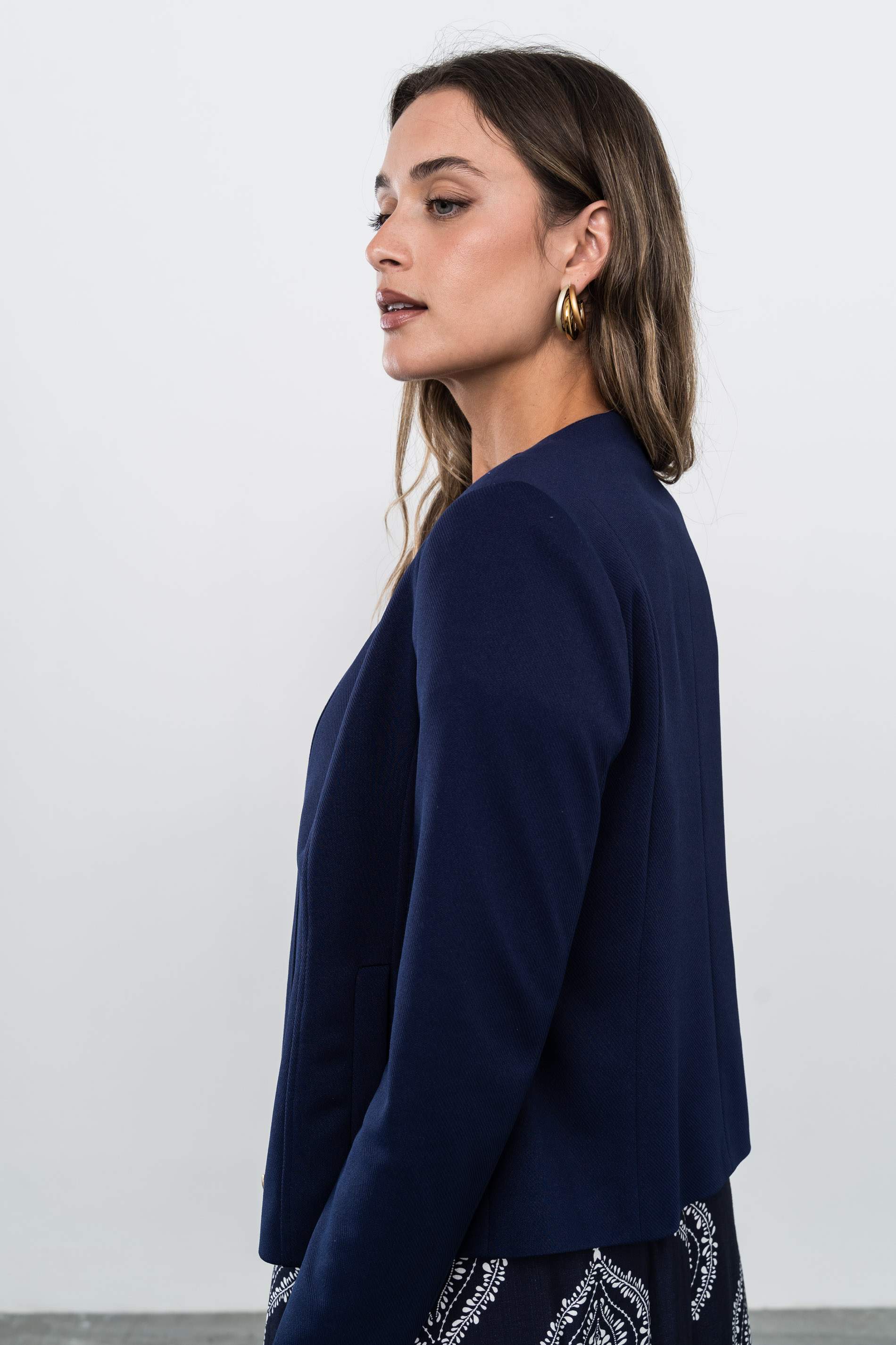 CHAQUETA CORTE CREMALLERA MARINO