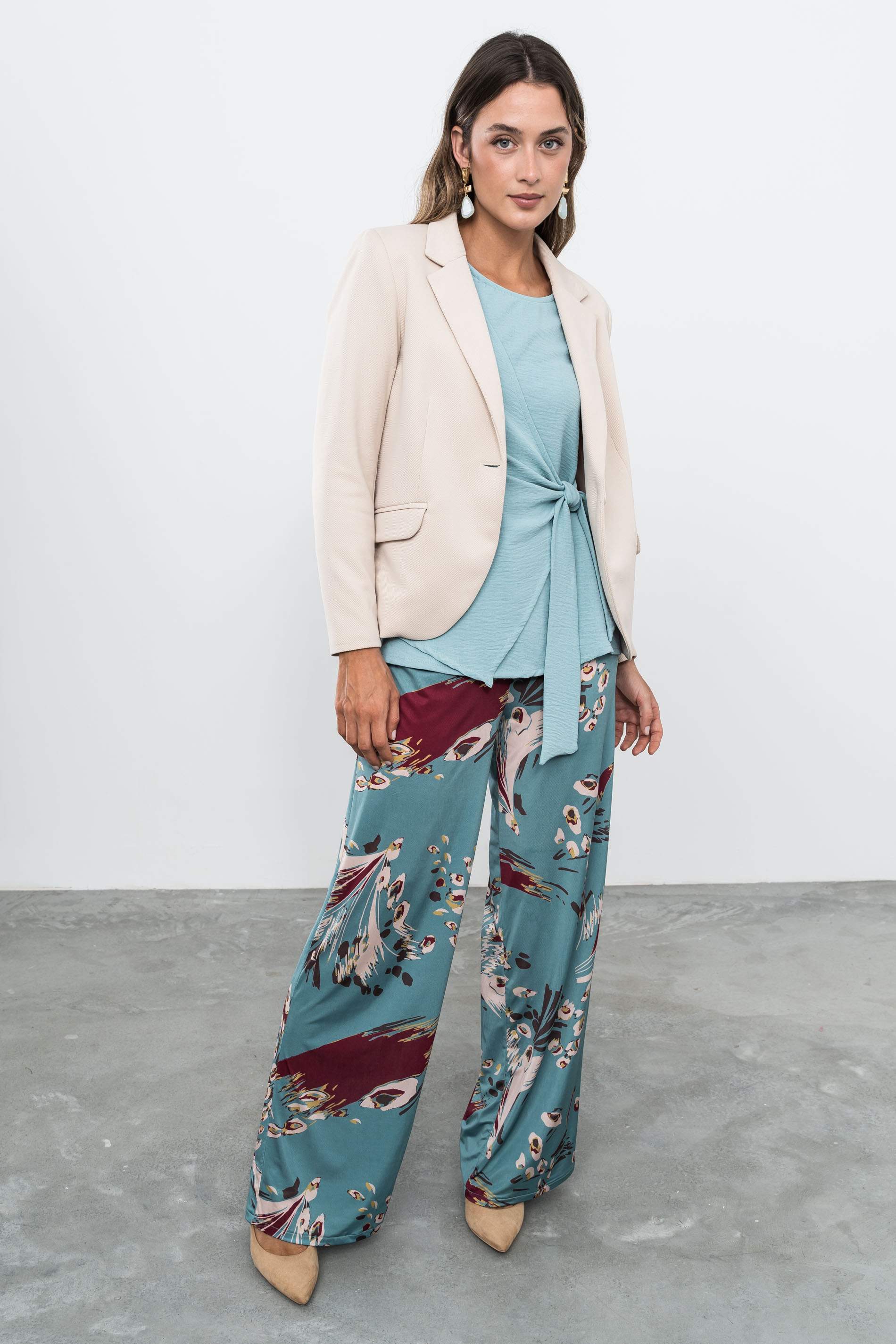 AMERICANA 1 BOTÓN BEIGE