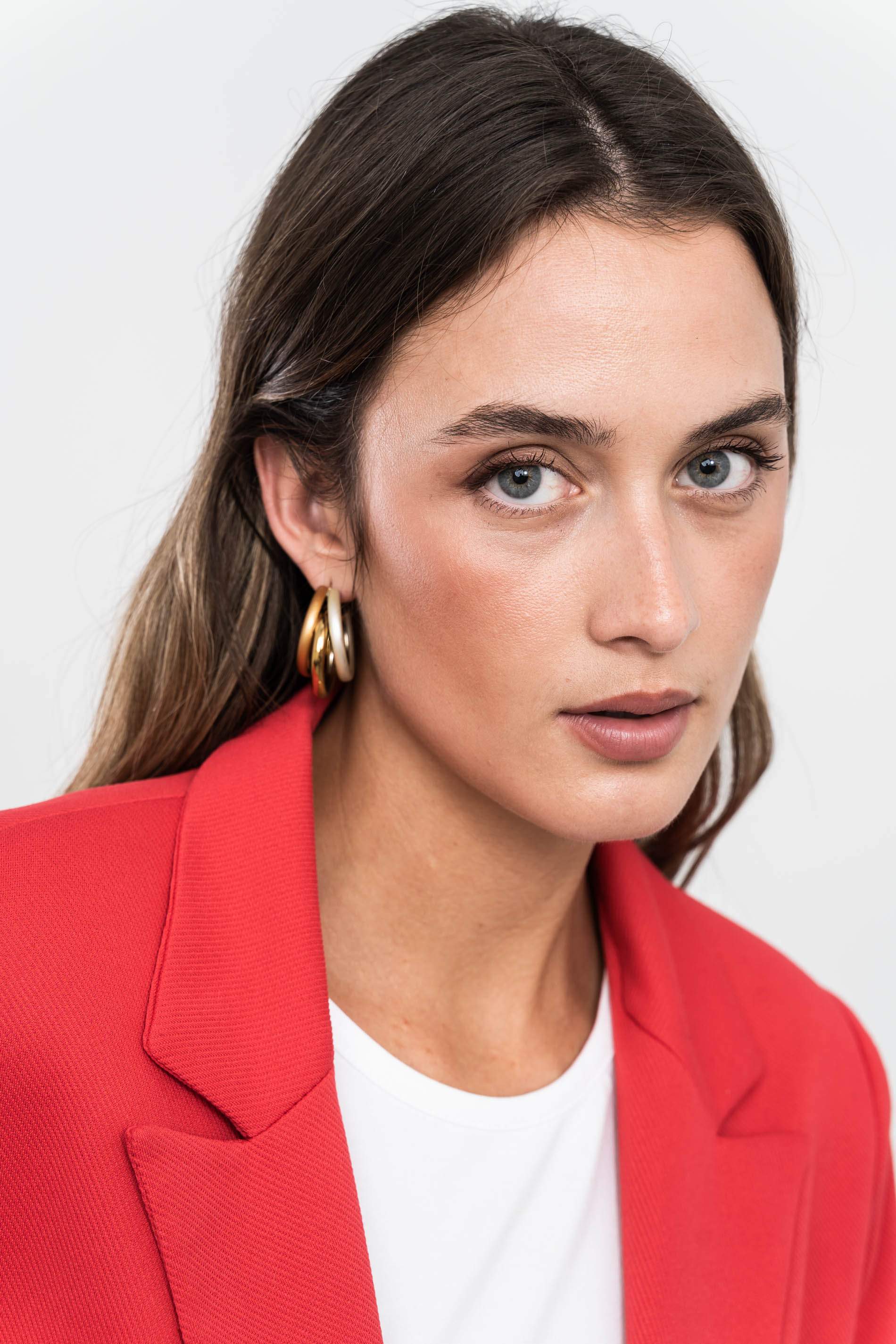 AMERICANA BOTÓN CORTA ROJO