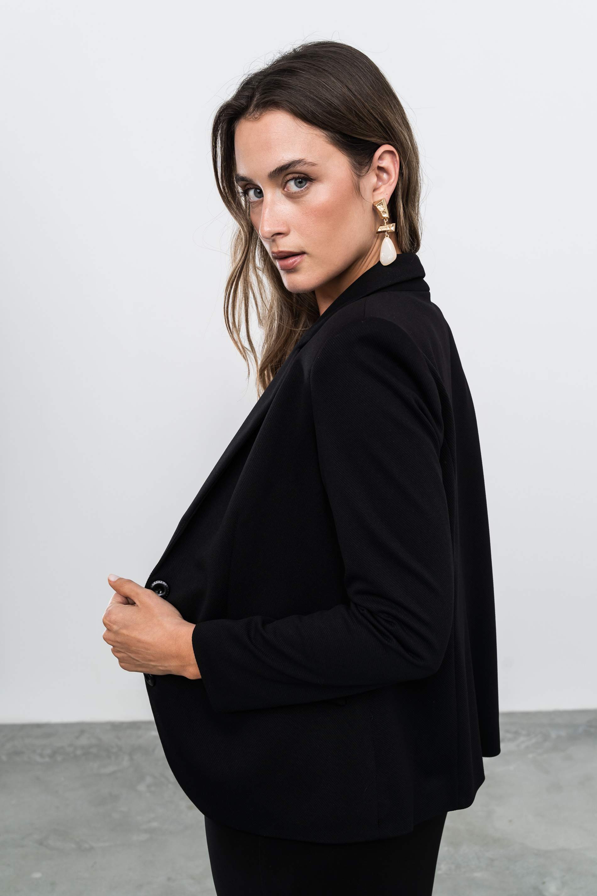 AMERICANA DOBLE BOTÓN NEGRO