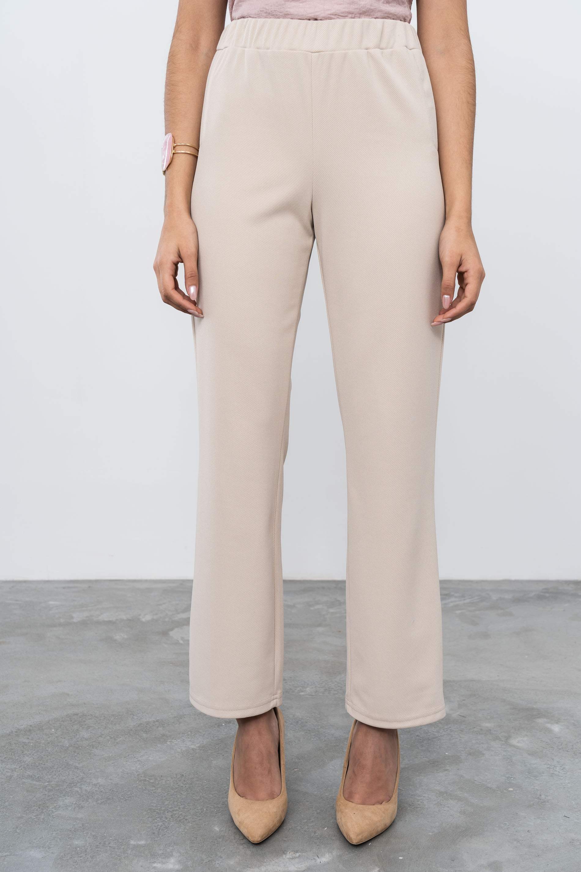 PANTALÓN RECTO BEIGE