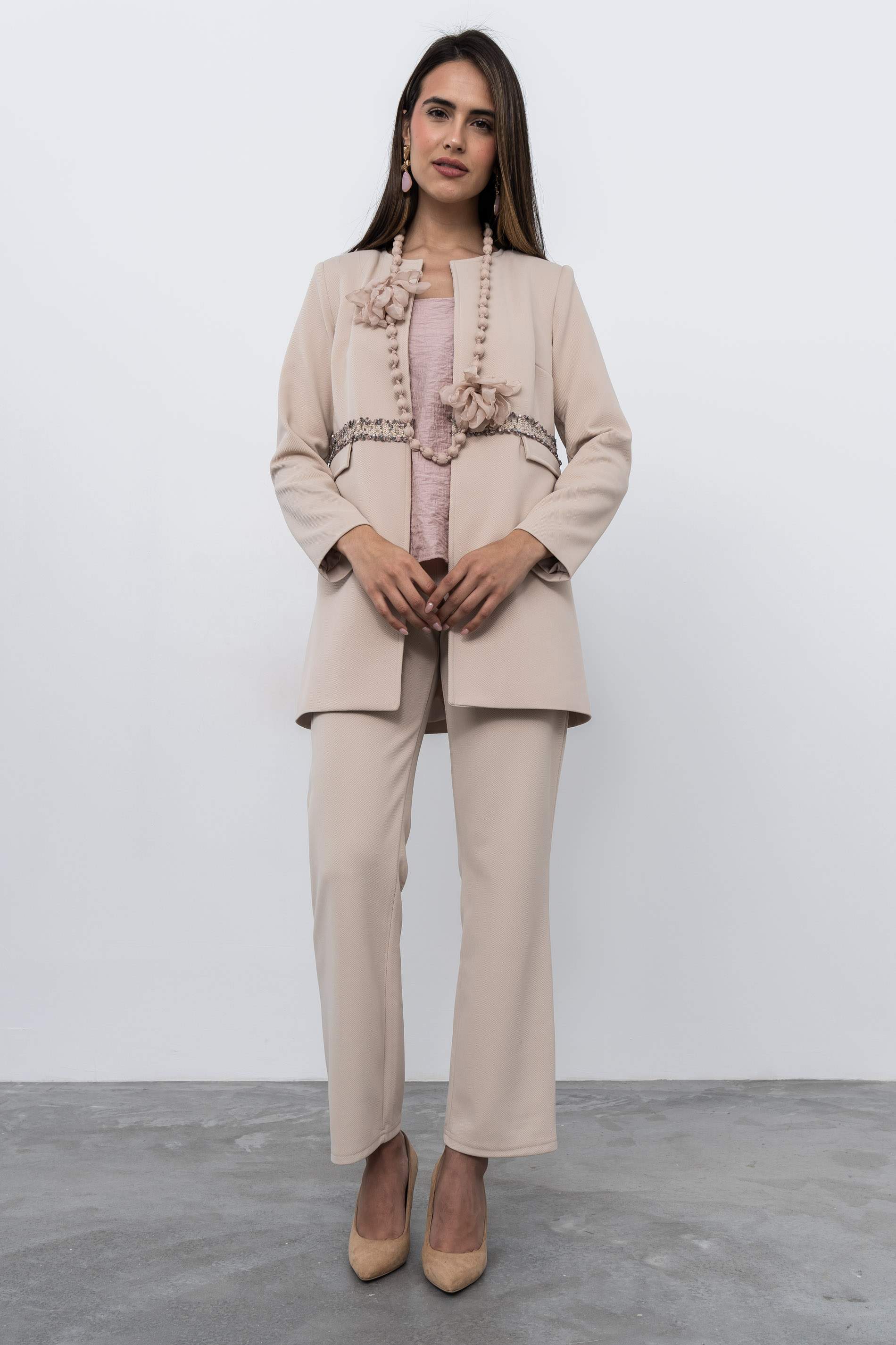 PANTALÓN RECTO BEIGE