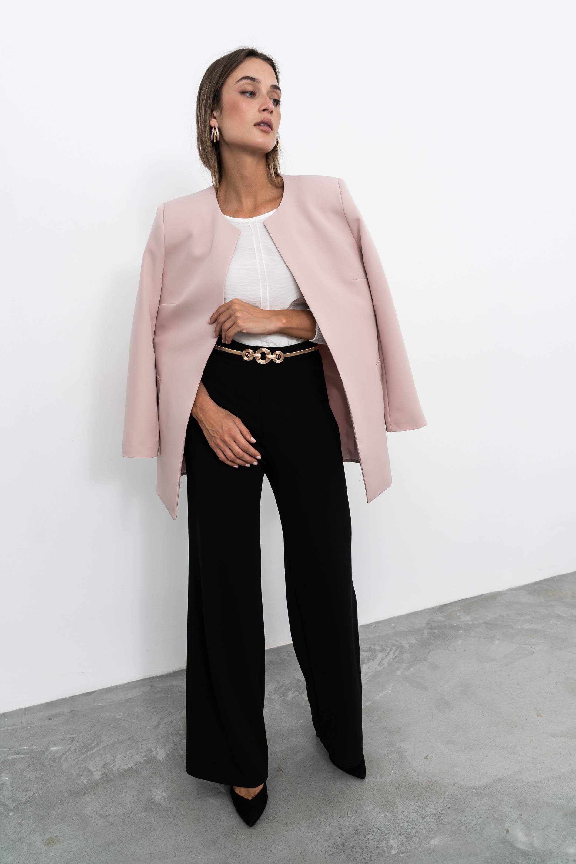 PANTALÓN VESTIR ANCHO NEGRO