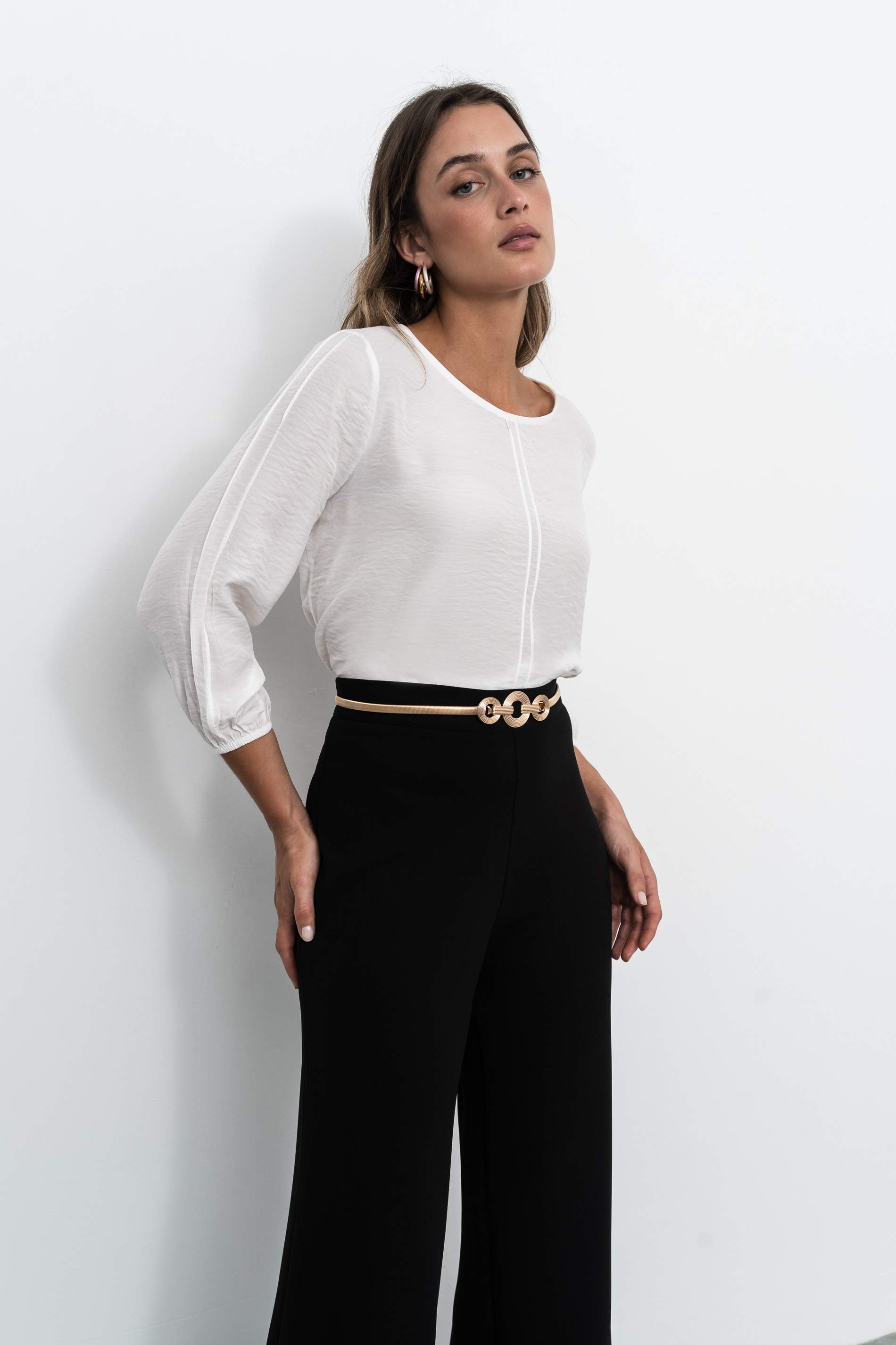 PANTALÓN VESTIR ANCHO NEGRO