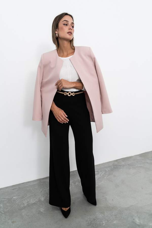 PANTALÓN VESTIR ANCHO NEGRO