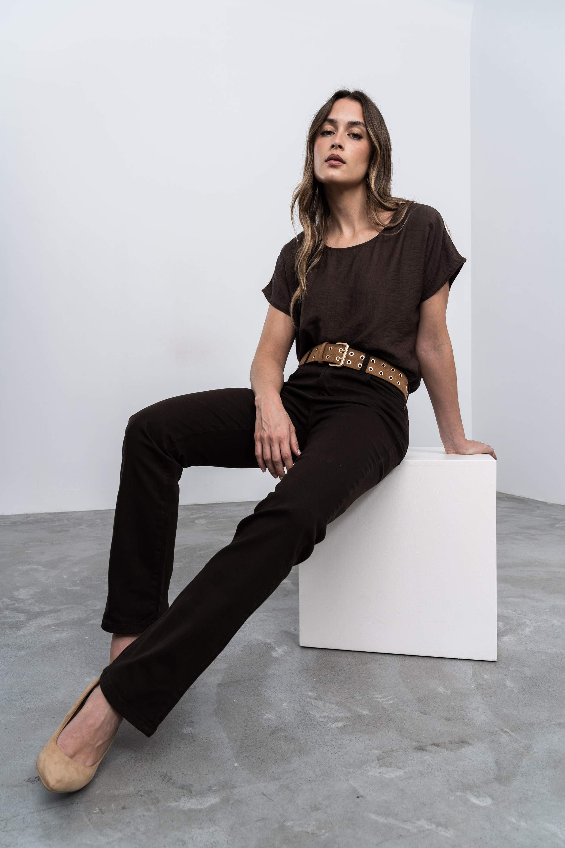 PANTALÓN 5 BOLSILLOS CHOCOLATE