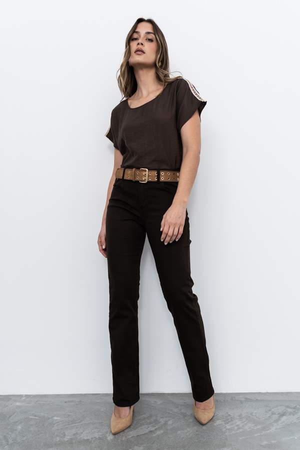 PANTALÓN 5 BOLSILLOS CHOCOLATE