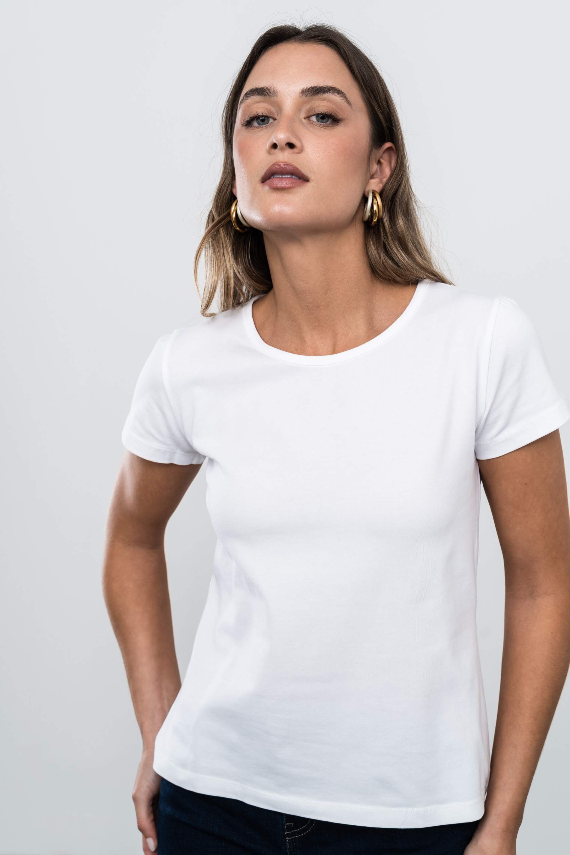 CAMISETA BÁSICA MANGA CORTA BLANCO