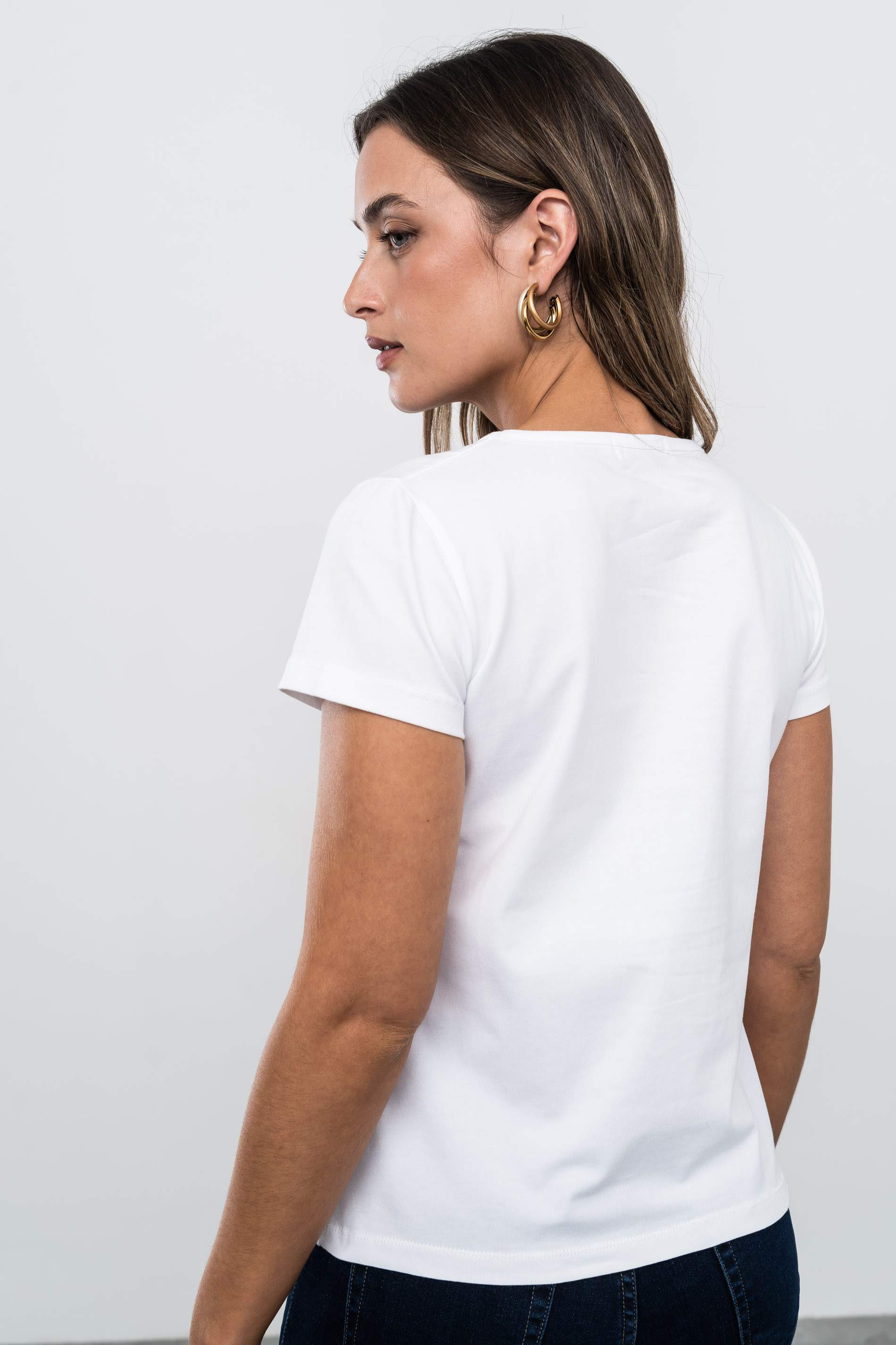 CAMISETA BÁSICA MANGA CORTA BLANCO